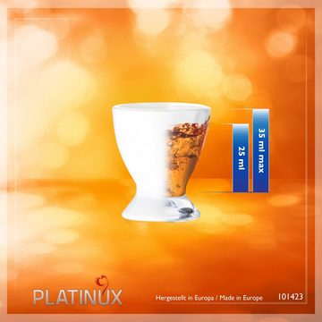 PLATINUX Eierbecher Weiße Eierbecher, (6 Stück), Eierständer Eierhalter Frühstück Brunch Egg-Cup 35ml Likörgläser