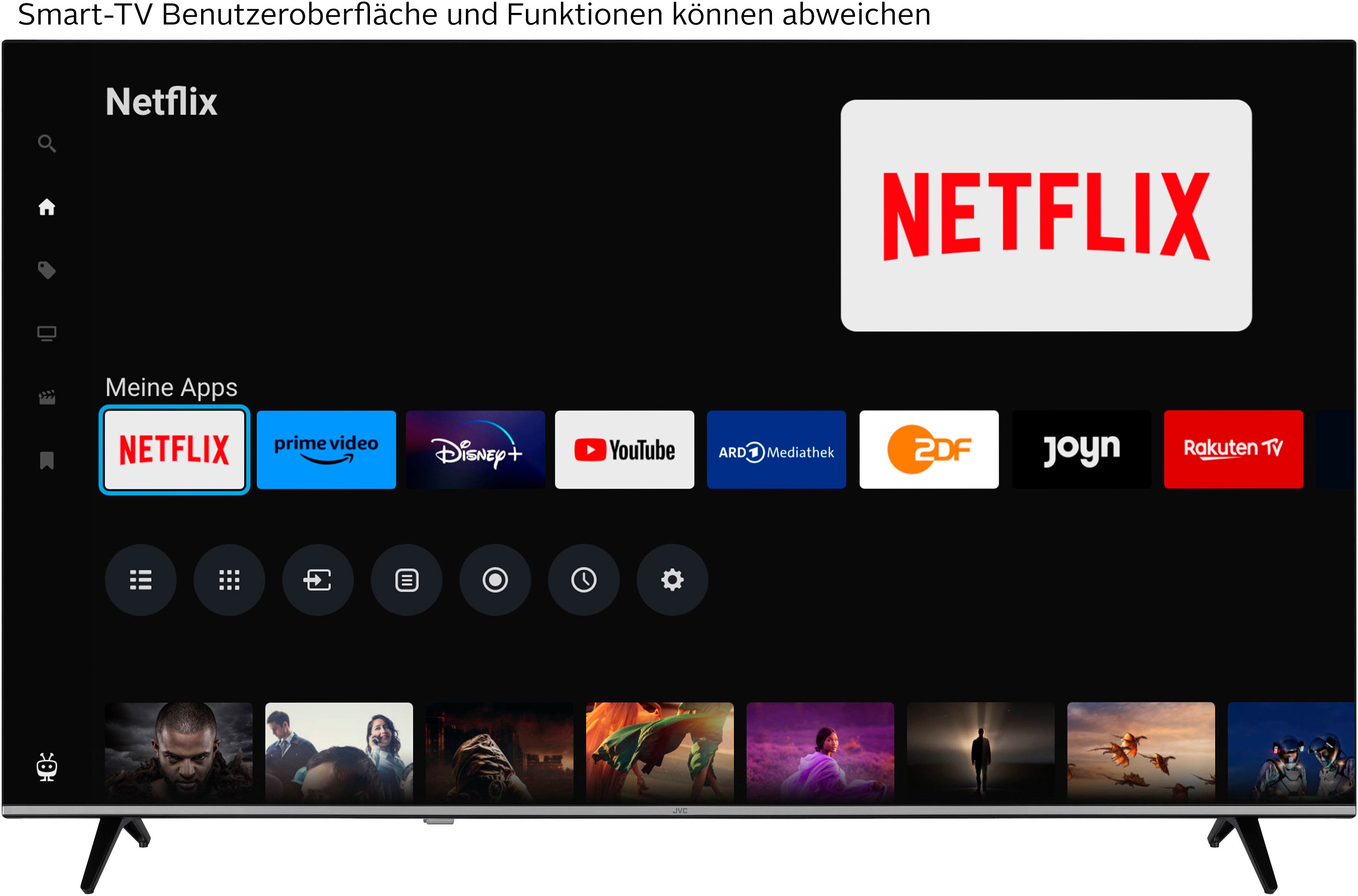 JVC LT-65VU7555 DLED-Fernseher (164 cm/65 Zoll, schwarz ! RABATT: 11.11%