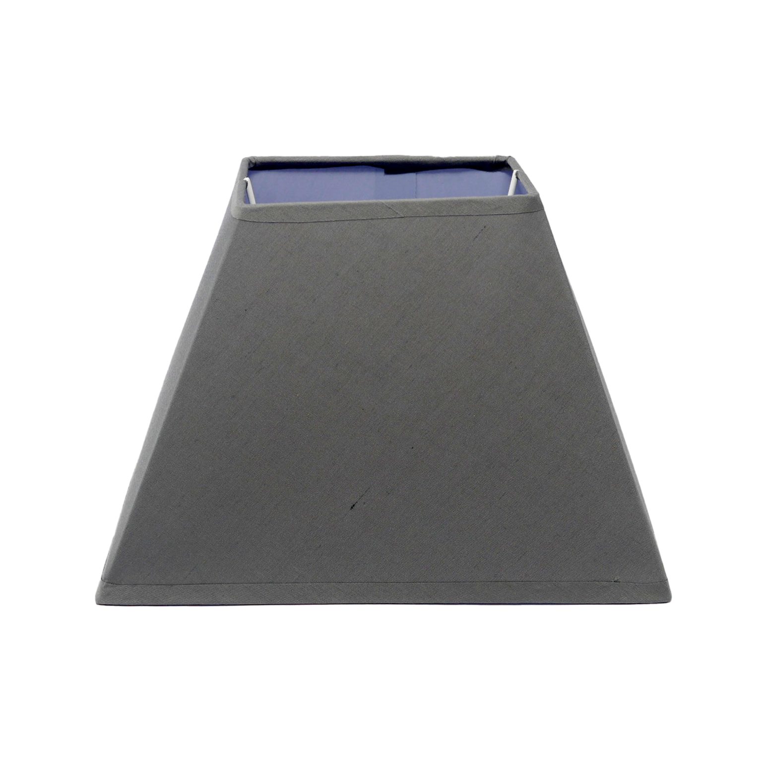 B&S Lampenschirm LampenschirmStoff E14 / E27 Fassung Grau Trapez H 17,5 cm günstig online kaufen