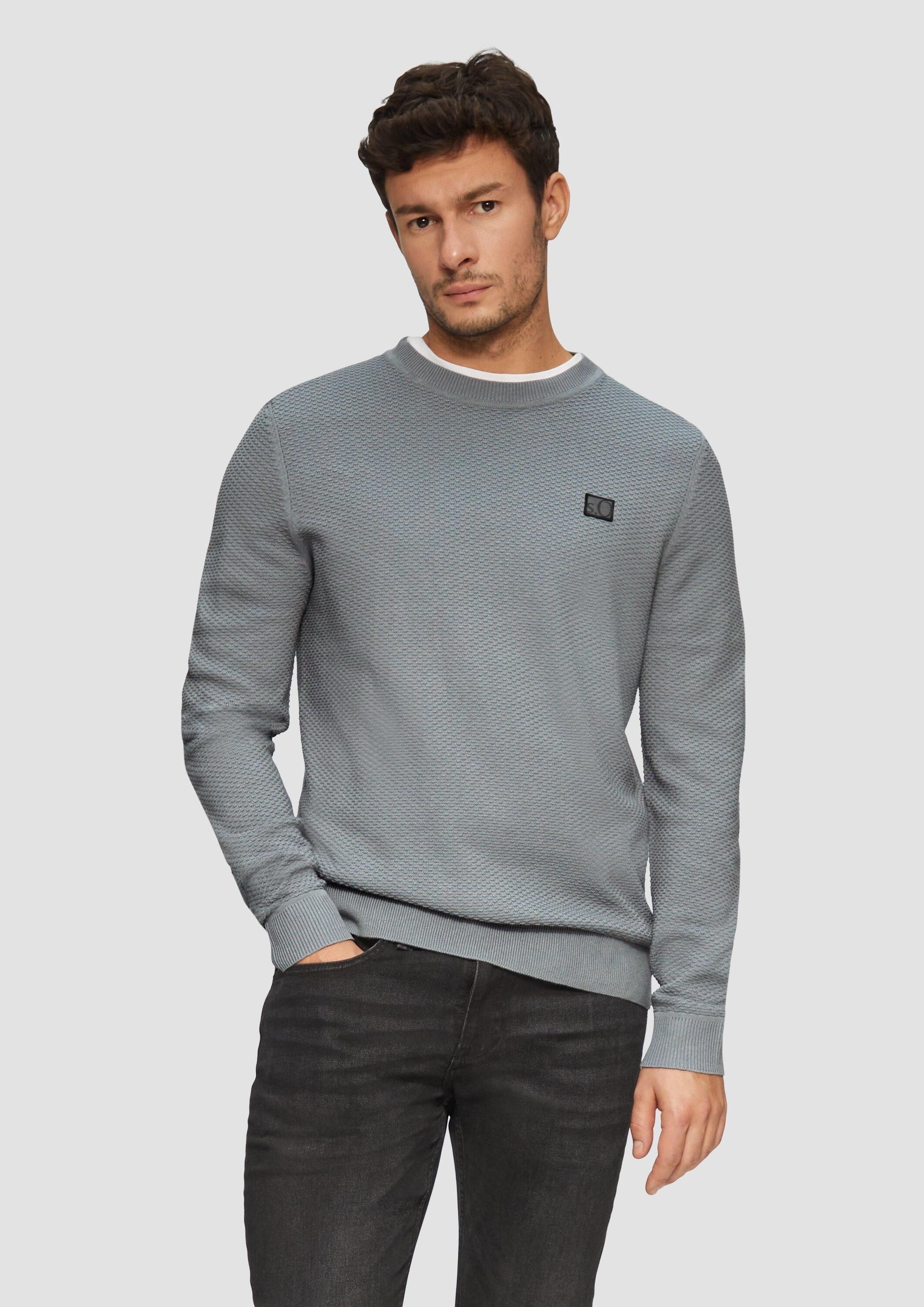 s.Oliver Longpullover Strickpullover Strukturierter Strickpullover mit günstig online kaufen