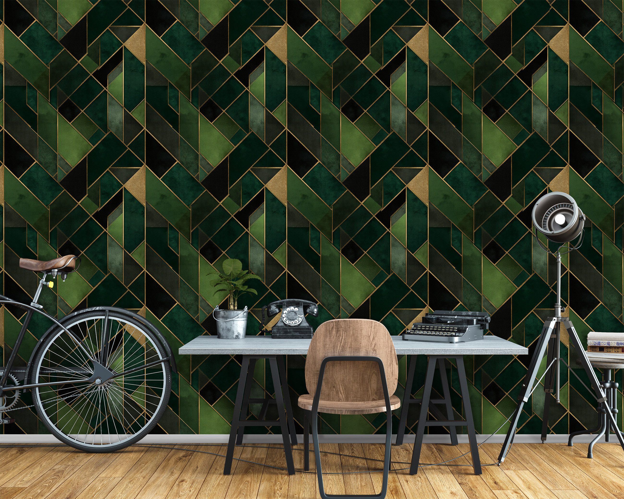 Wallarena Vliestapete Abstrakt Grün Gold Wohnzimmer Schlafzimmer Tapete, Glatt Matt Waschbar Premium Vlies Tapeten von Wallarena, Abstrakt, Grün, Gold, (Vliestapete - Rollengröße: 10 m (Länge) x 50 cm (Breite), 1 St., Vliestapete - Rollengröße: 10 m (Länge) x 50 cm (Breite), Tapete inkl. Kleister Vliestapete Motivtapete Wandtapete - 10m x 50 cm