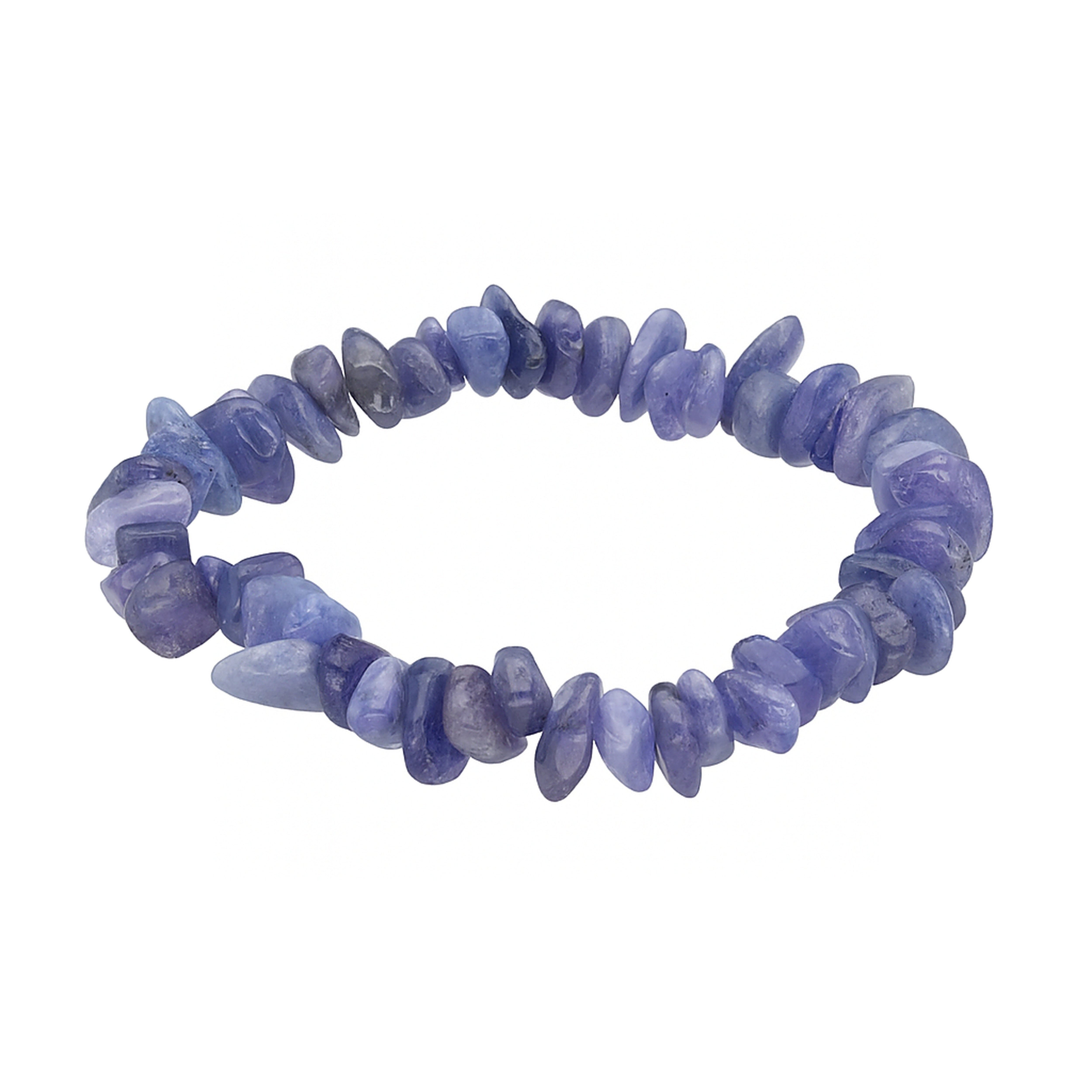 Lebensquelle Plus Armband Tanzanit Splitterarmband – Naturstein Edelstein-Armband, dehnbar