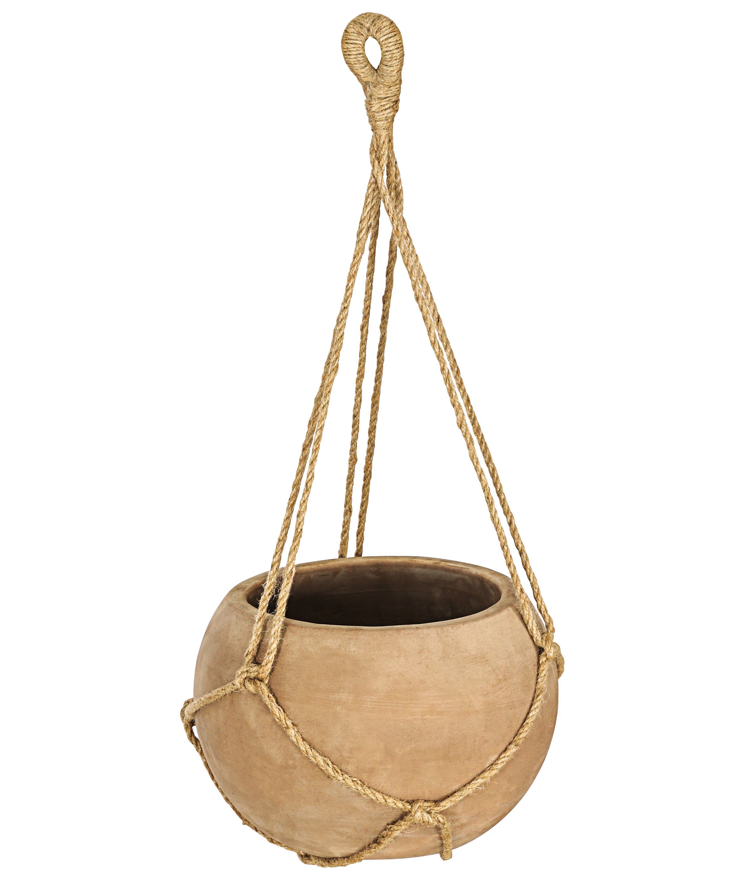 Dehner Hängeampel Basket – 35 Cm, Metall Mit Kokoseinlage, Grün, Frostbeständig Für Balkon & Terrasse