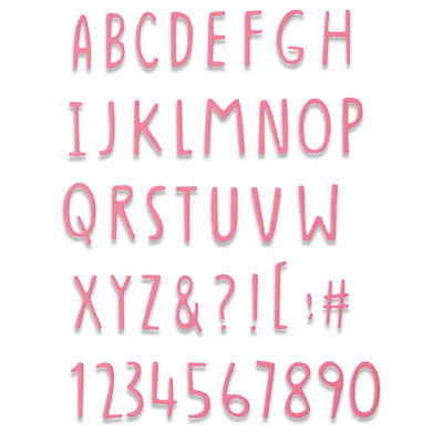 Sizzix Motivschablone Hand Drawn Alphabet, 42 Teile