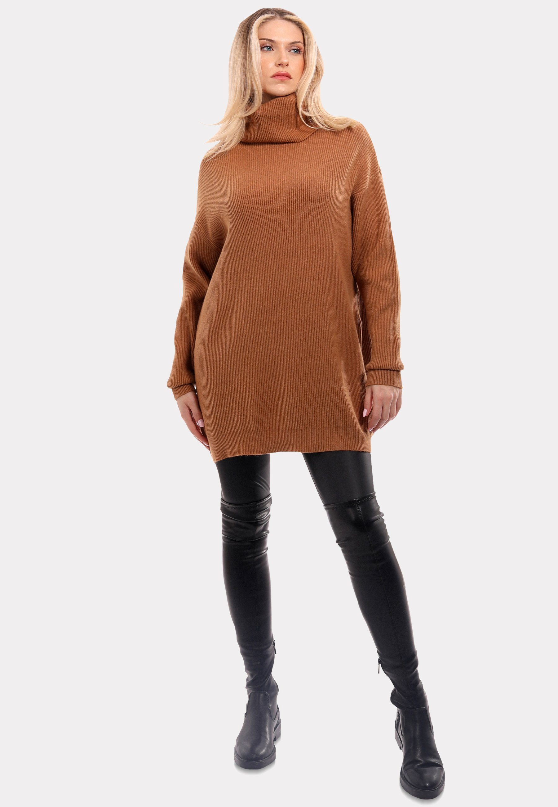 YC Fashion & Style Rollkragenpullover Basic Pullover aus Feinstrick – One Size (34–40) (1-tlg) in Unifarbe