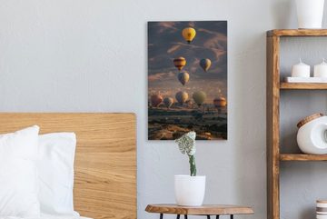 OneMillionCanvasses® Leinwandbild Heißluftballon - Sonne - Natur - Türkei, (1 St), Leinwandbild fertig bespannt inkl. Zackenaufhänger, Gemälde, 20x30 cm