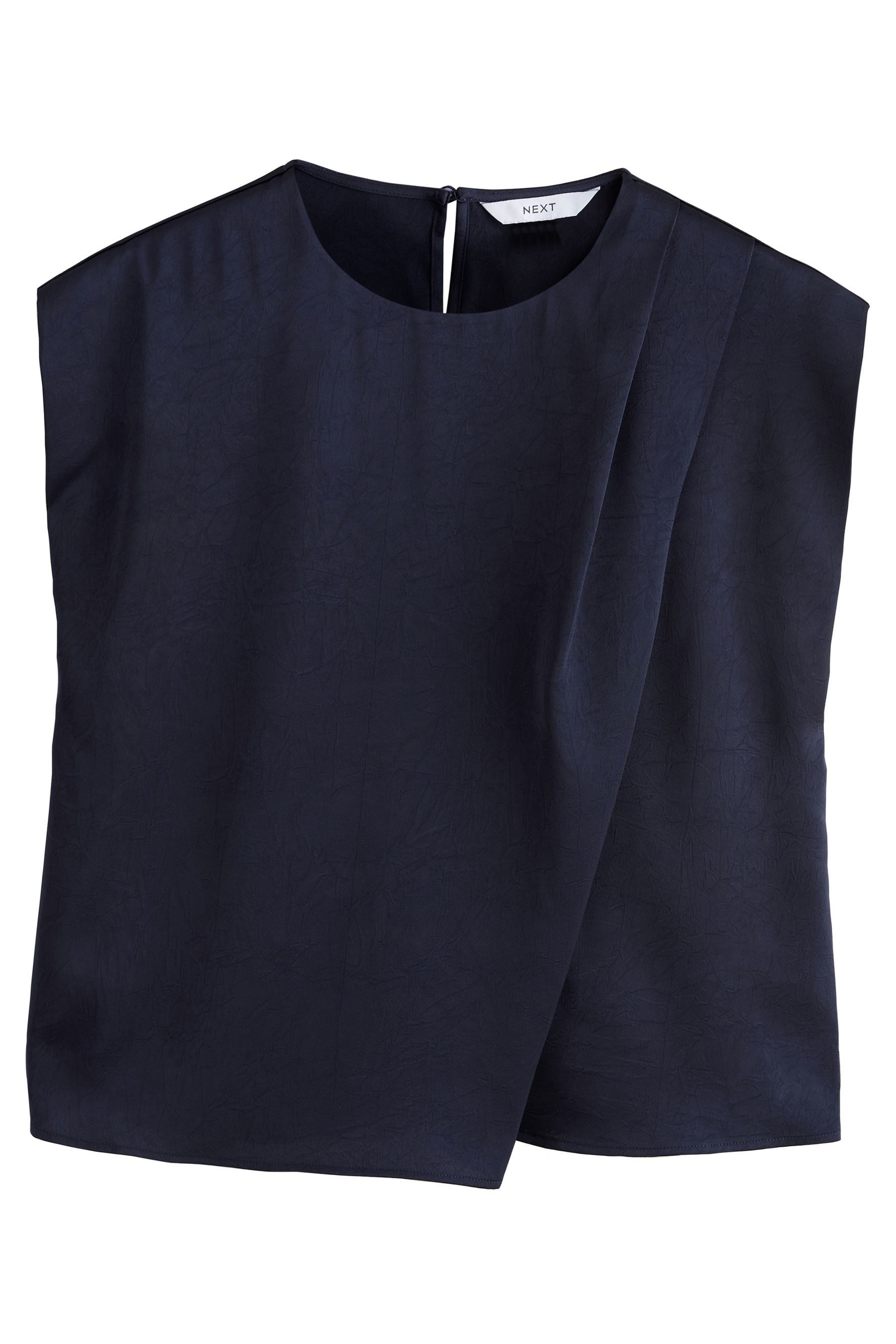 Next Blusentop Asymmetrisches Satin-Top in Knitteroptik günstig online kaufen