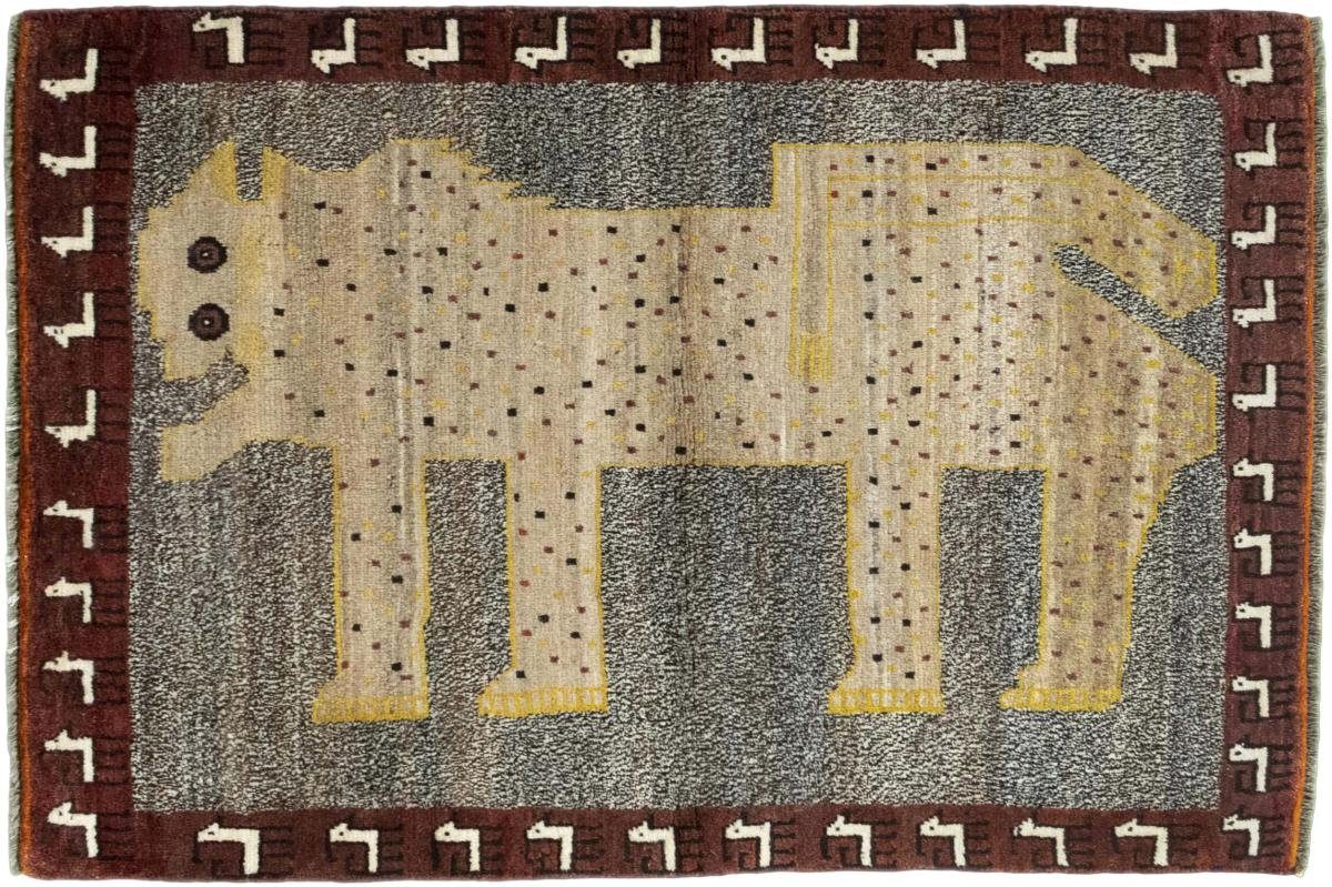 Orientteppich Perser Gabbeh Ghashghai 100x148 Handgeknüpfter Moderner, Nain Trading, rechteckig, Höhe: 15 mm | Kurzflor-Teppiche