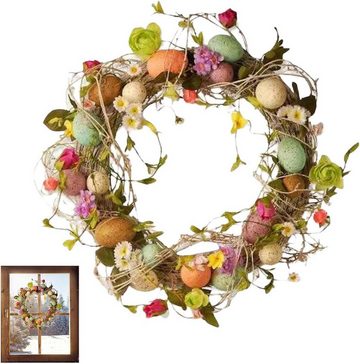 FIDDY Osterkranz mit dekorativen Eiern, Ostereier-Ornamente, große Ostereier-Girlande