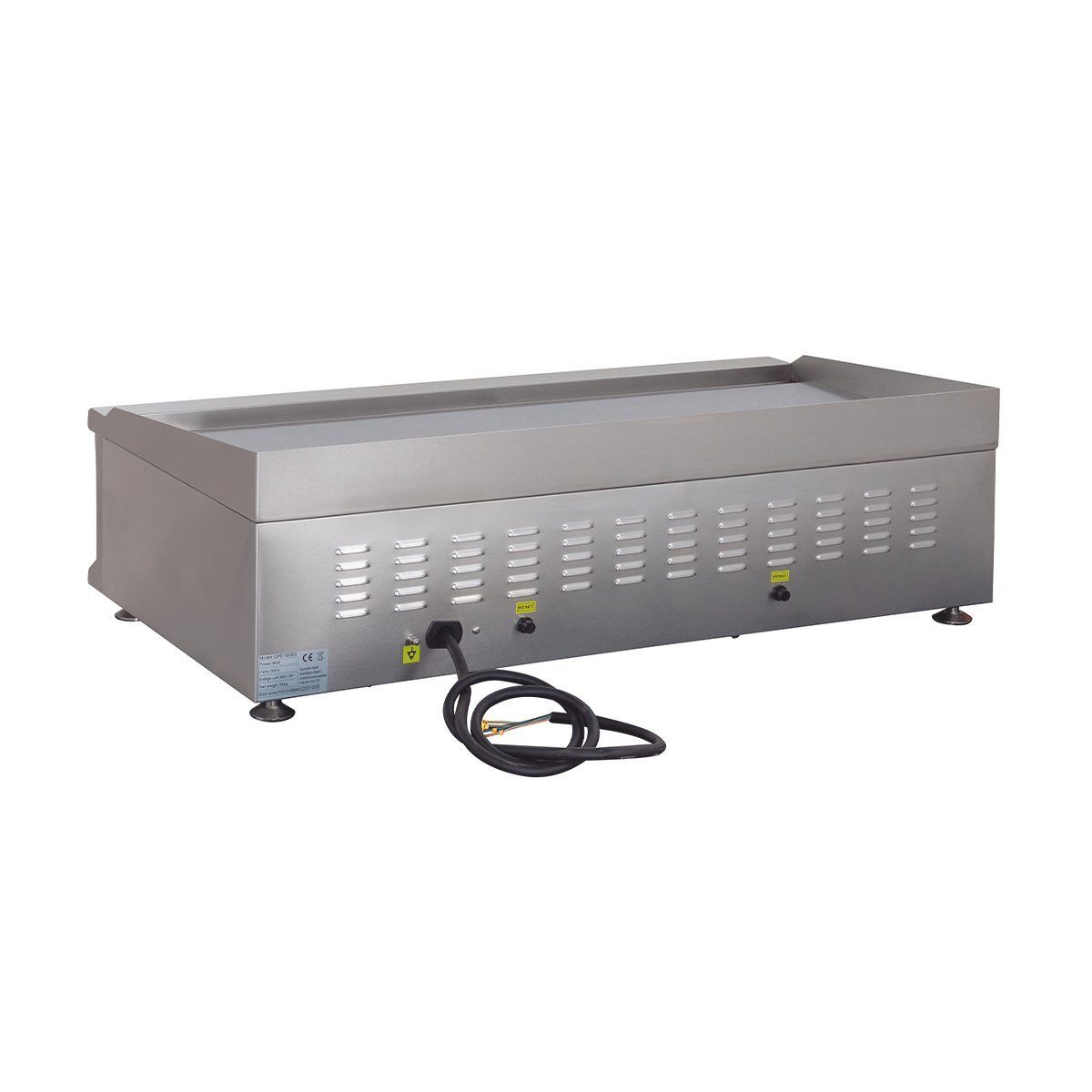 GastroHero Elektrogrill Elektro Grillplatte glatt 1000 mm 6 kW Tischgerät Edelstahl