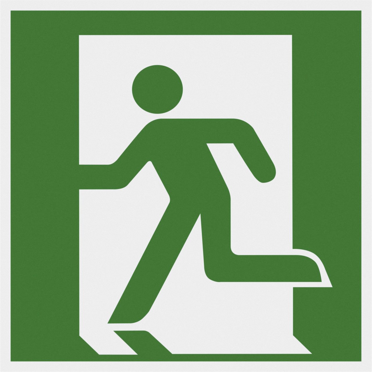 Metafranc Warnschild Metafranc Hinweisschild Notausgang links 150 x 150