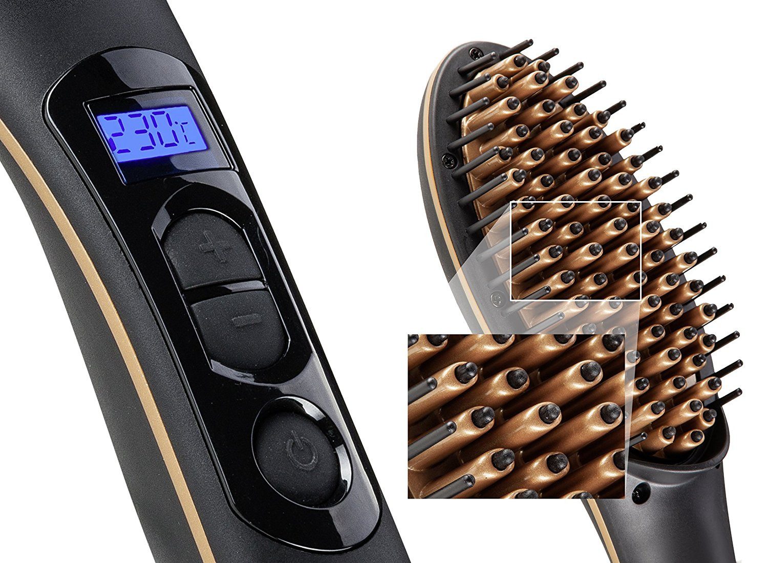 Glätteisen WOW NEU Genius Simply Straight Glättbürste Professional Deluxe Gold