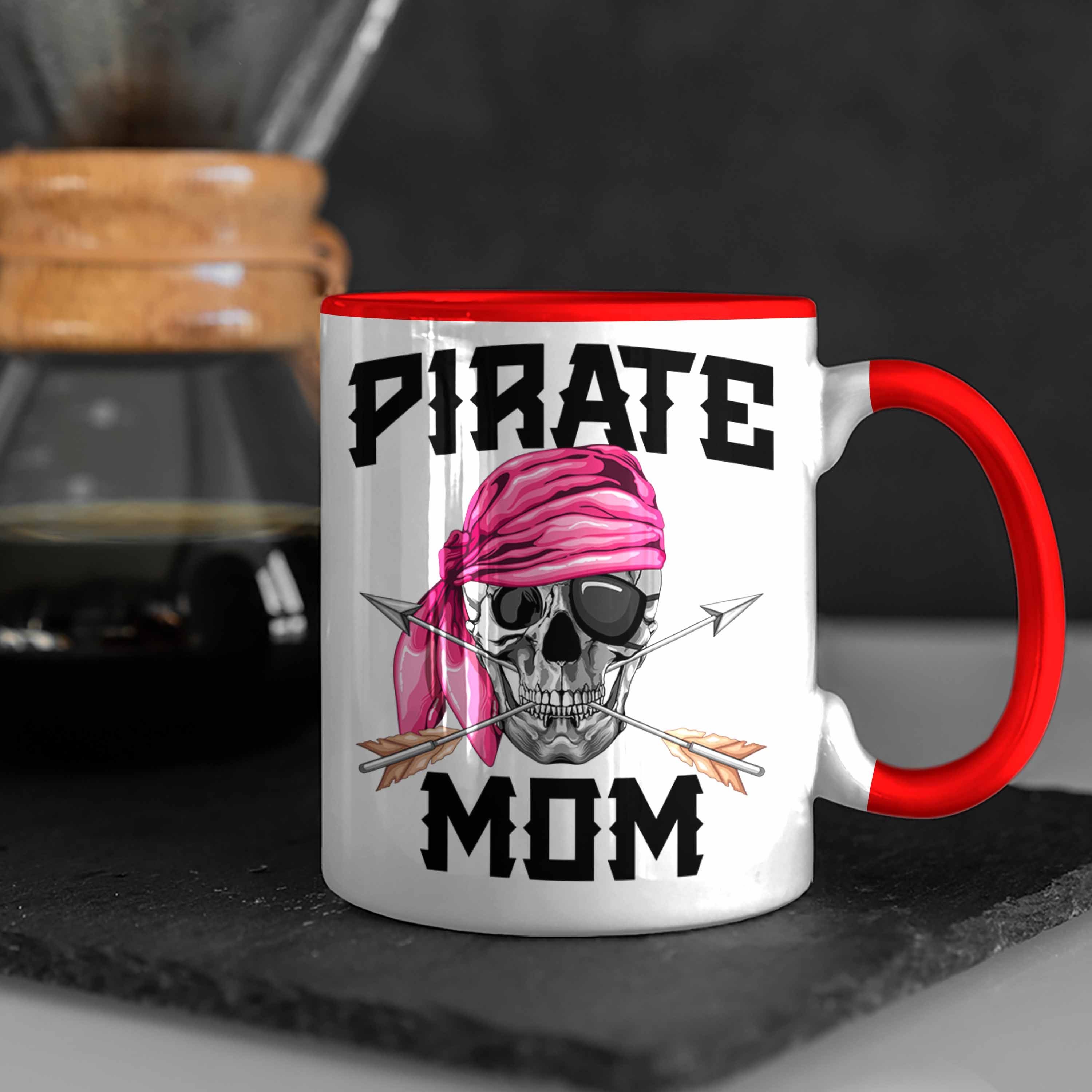 Tasse Piraten für Mutter Geschenk eine Tasse Muttertag Trendation Rot Pirate Mom
