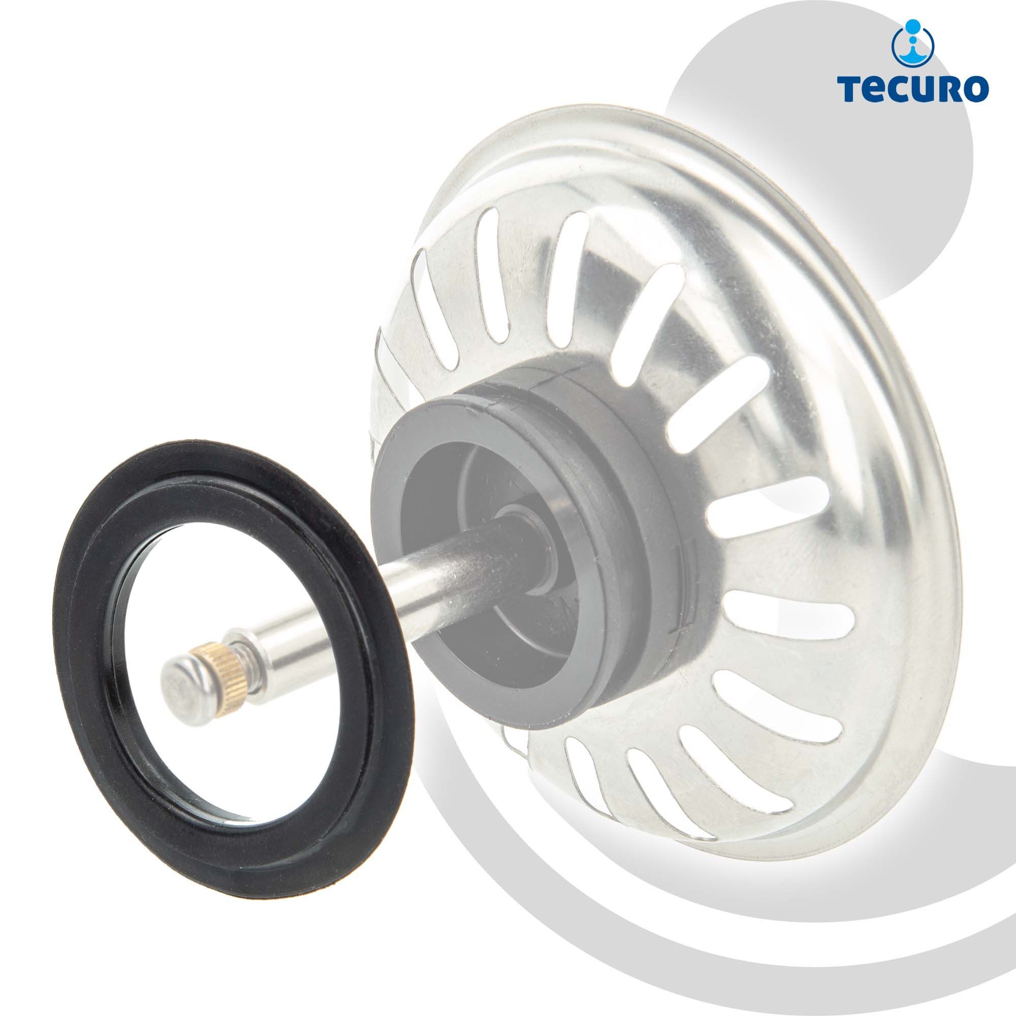 tecuro Siphon Universal Lippendichtung Ø 43 mm, für Siebkörbchen - Siebkorbventil