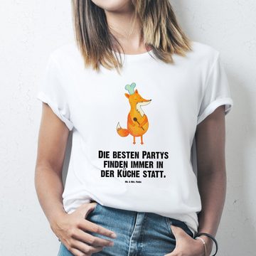 Mr. & Mrs. Panda T-Shirt Fuchs Koch - Weiß - Geschenk, witzig, T-Shirt, Shirt, hungrig, Jubilä (1-tlg)