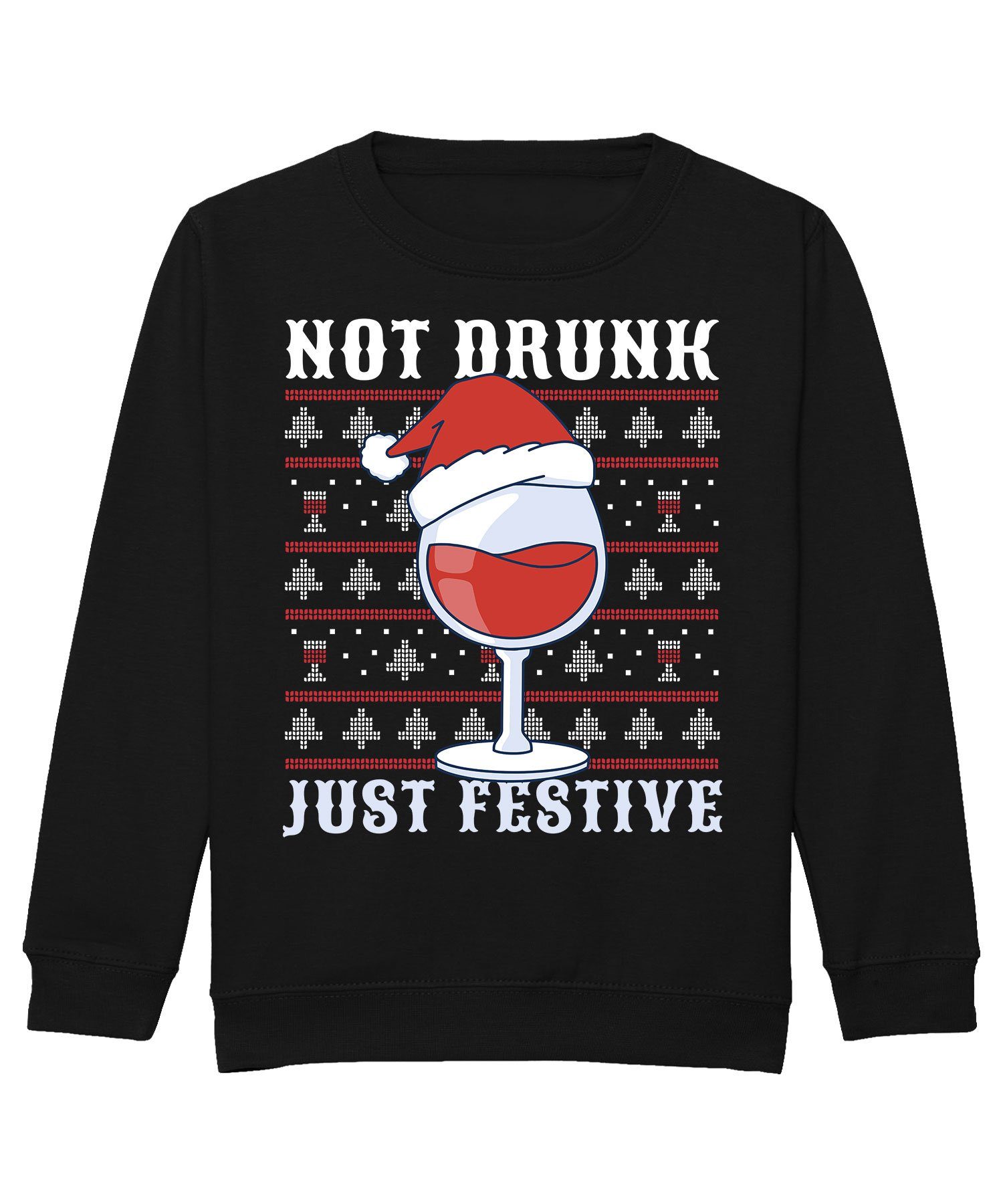 Weihnachten Drunk Christmas Just Ugly (1-tlg) Formatee Kinder Sweatshirt Not Weintrinker Festival Quattro