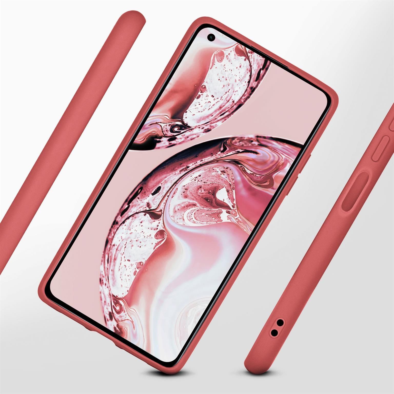 ONEFLOW Handyhülle für Xiaomi Mi 11 Lite 5G Hülle Silikon Soft Case Weinrot 6,55 Zoll, Silikonhülle Cover Dünn Handytasche TPU Schutzhülle mit Kameraschutz