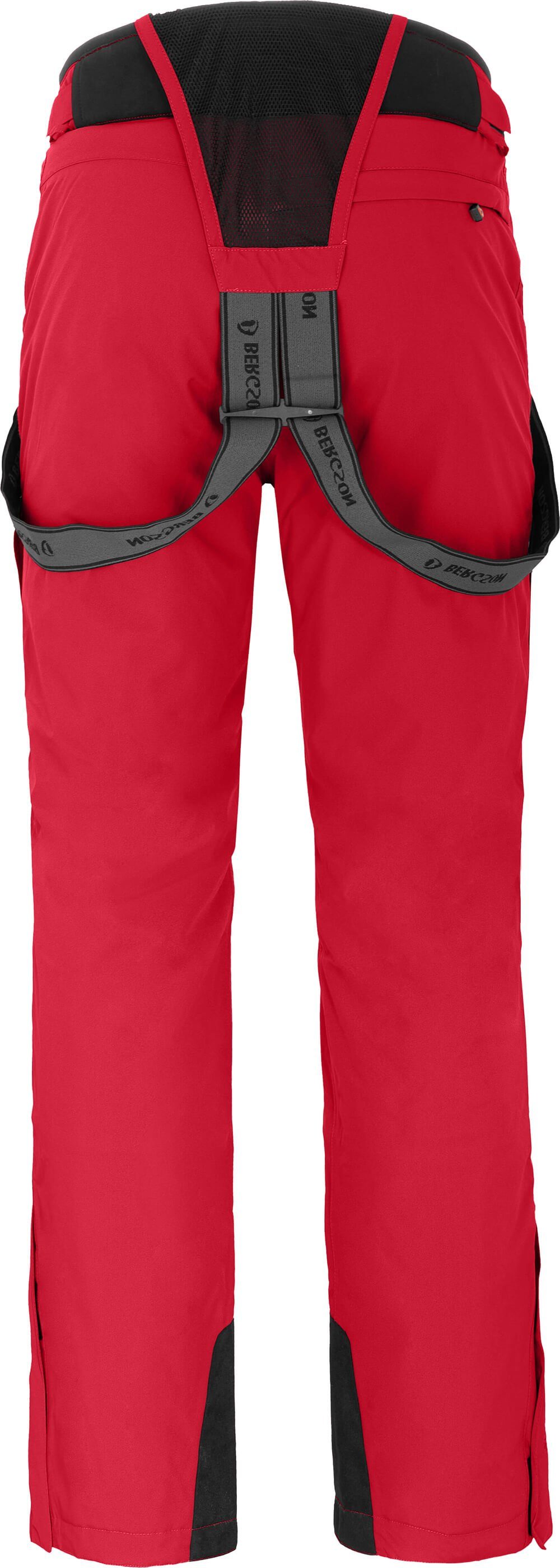 Bergson Skihose Normalgrößen, rot FLEX 20000mm Herren light Wassersäule, unwattiert, Skihose, China