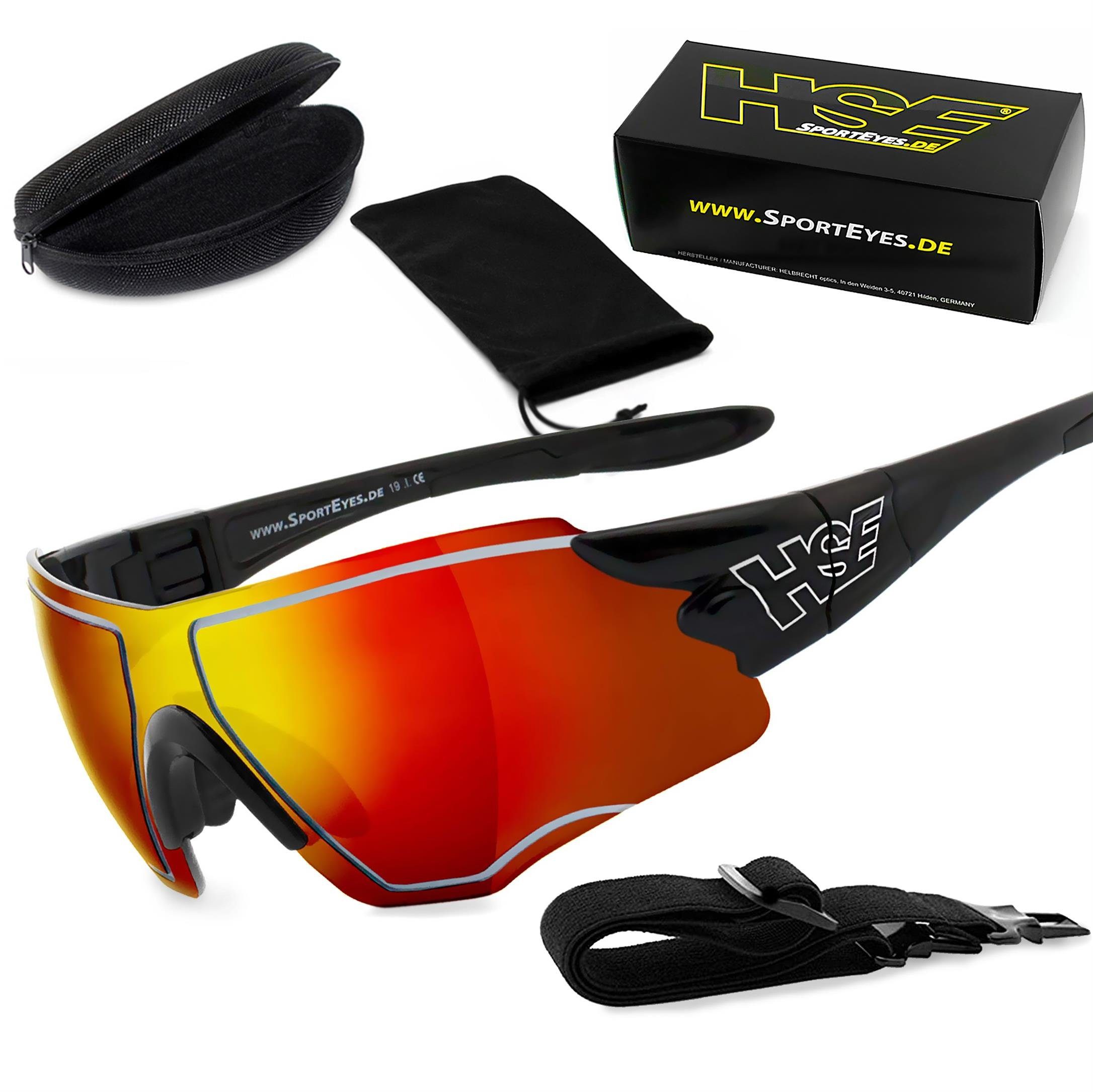 HSE - SportEyes Sportbrille SPEEDWULF, Steinschlagbeständig durch Kunststoff-Sicherheitsglas