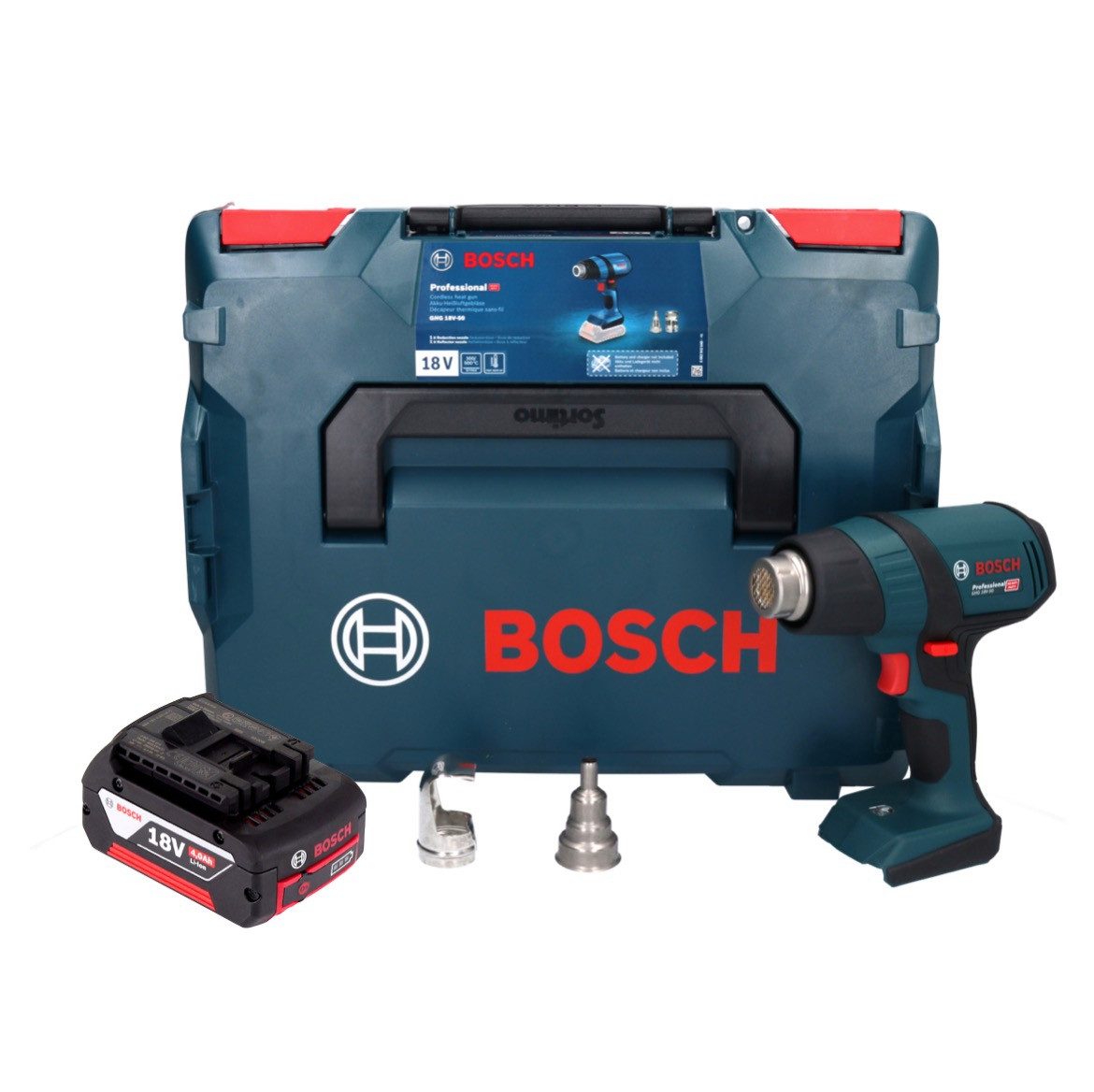 Bosch Professional Akku-Heißluftgebläse GHG 18V-50 Professional Akku Heissluftgebläse 18 V 300° C / 500° C
