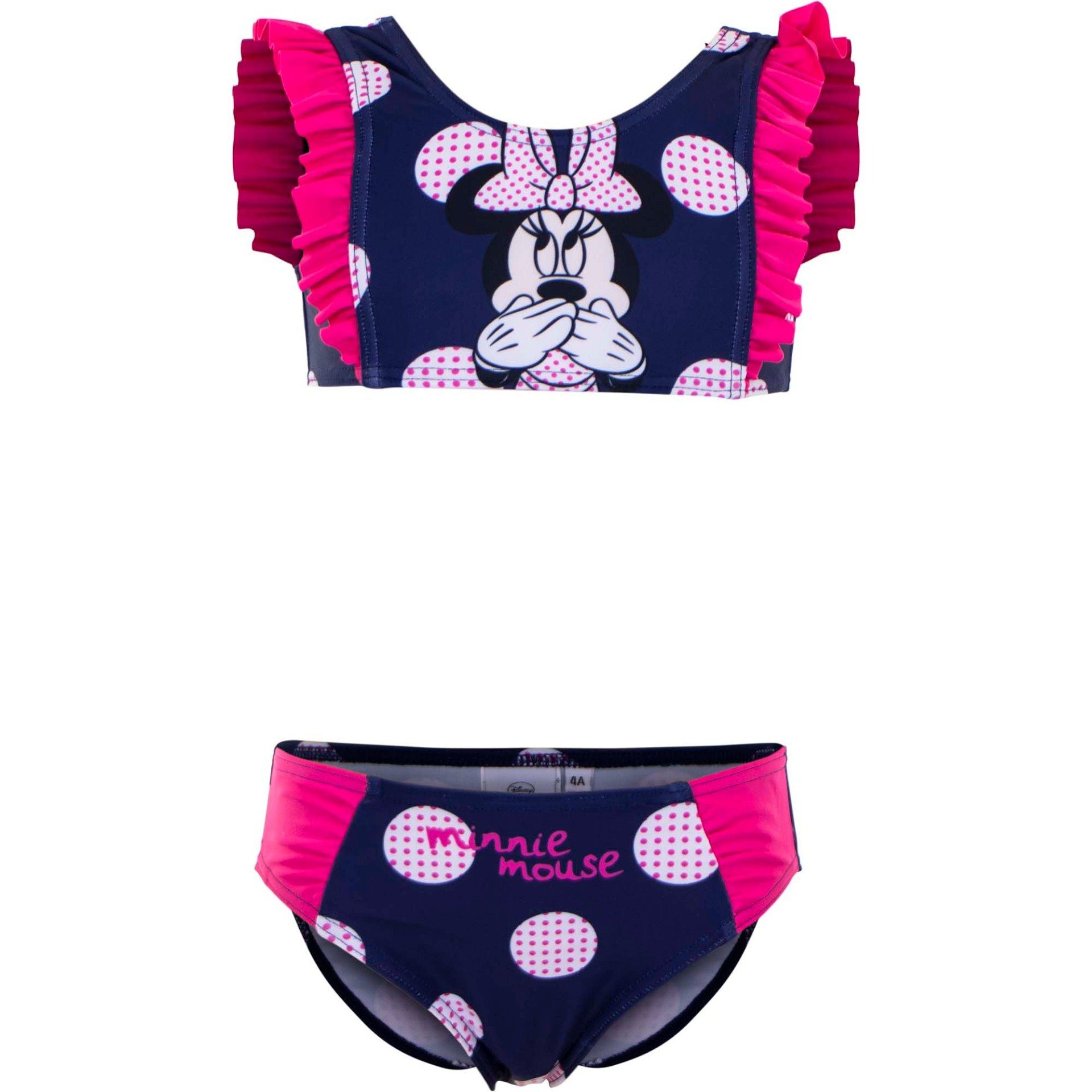 Disney Minnie Mouse Badeanzug »MINNIE MOUSE Swim Set Punkte Mädchen Bikini  rosa und dunkelblau 2 Teiler Kinder Gr. 98 104 116 128 ca 3 4 5 6 8 Jahre«  online kaufen | OTTO