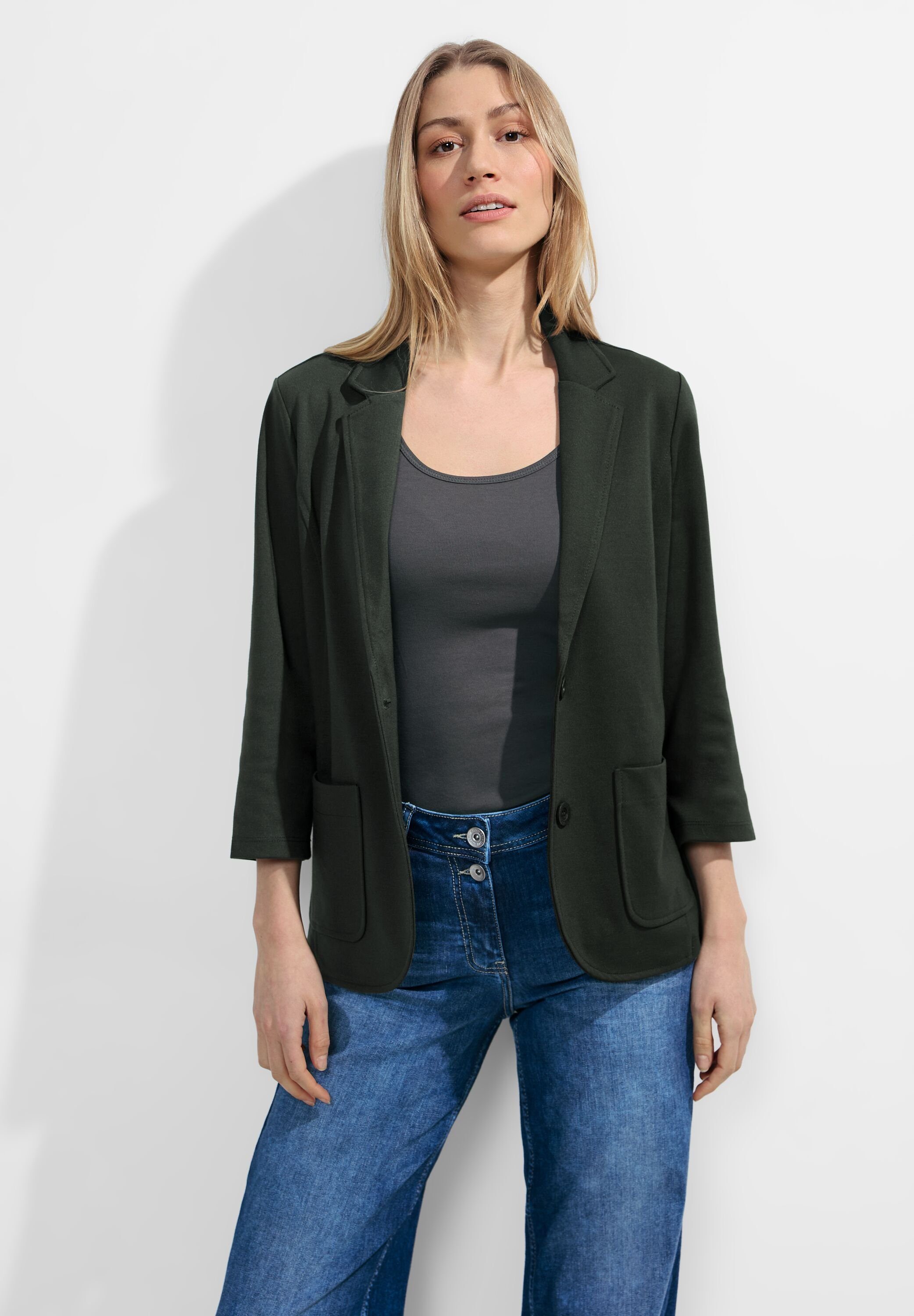 CECIL Sweatblazer mit Knopf zum Schließen