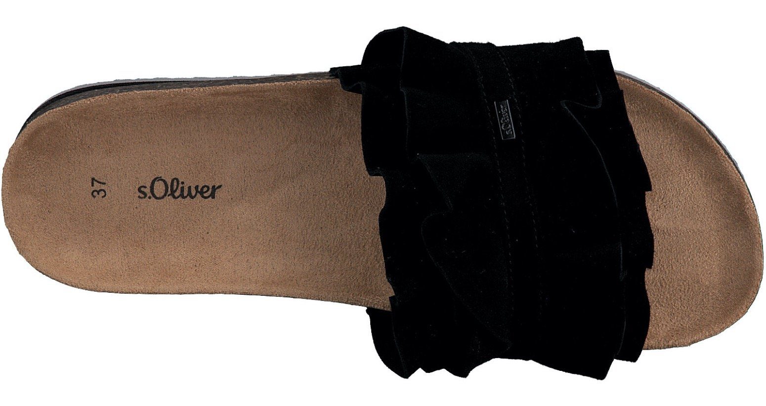 Bandage mit Pantolette geraffter schwarz s.Oliver