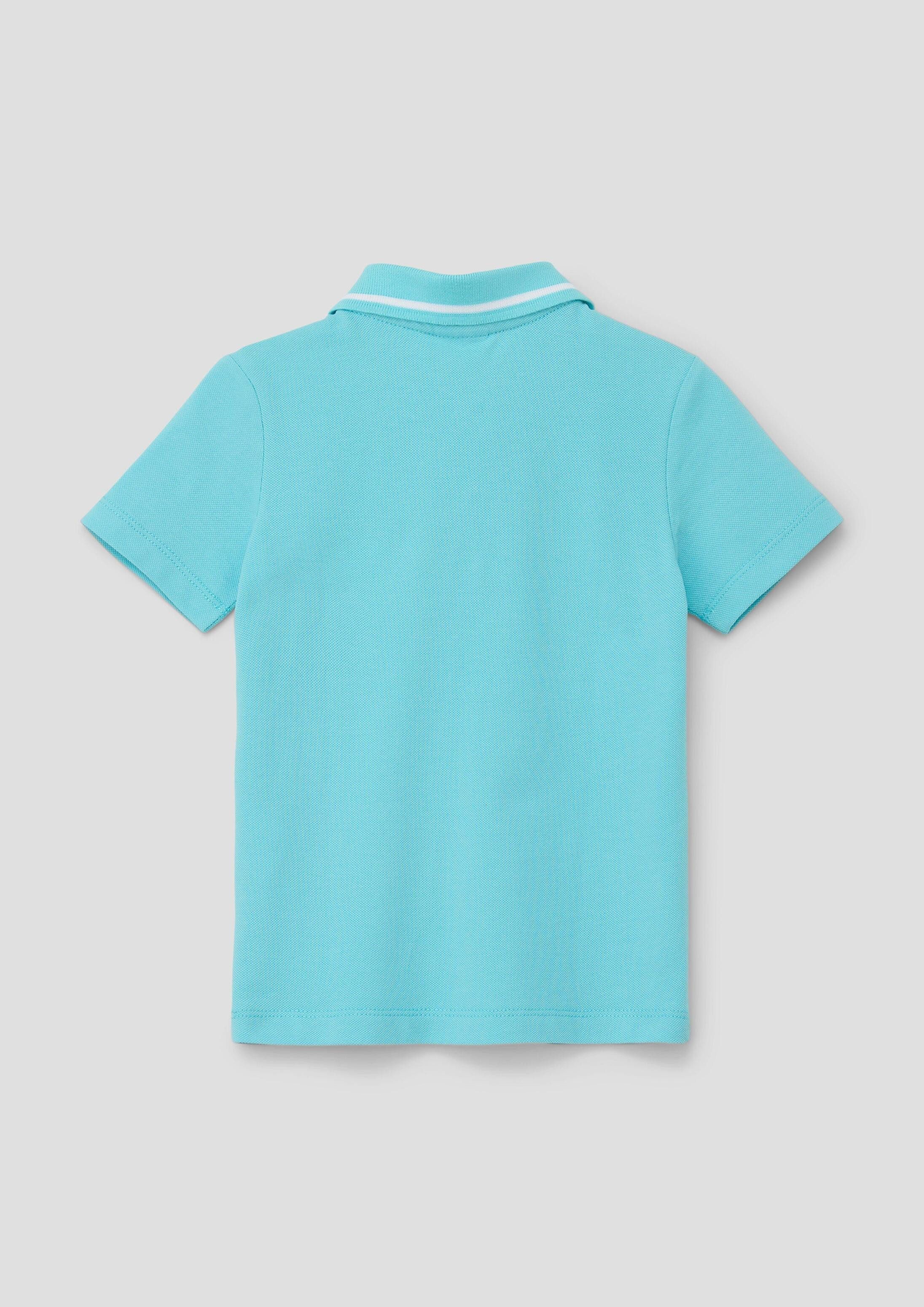 s.Oliver Kurzarmshirt Polo-Shirt Poloshirt mit Kontrast-Streifen