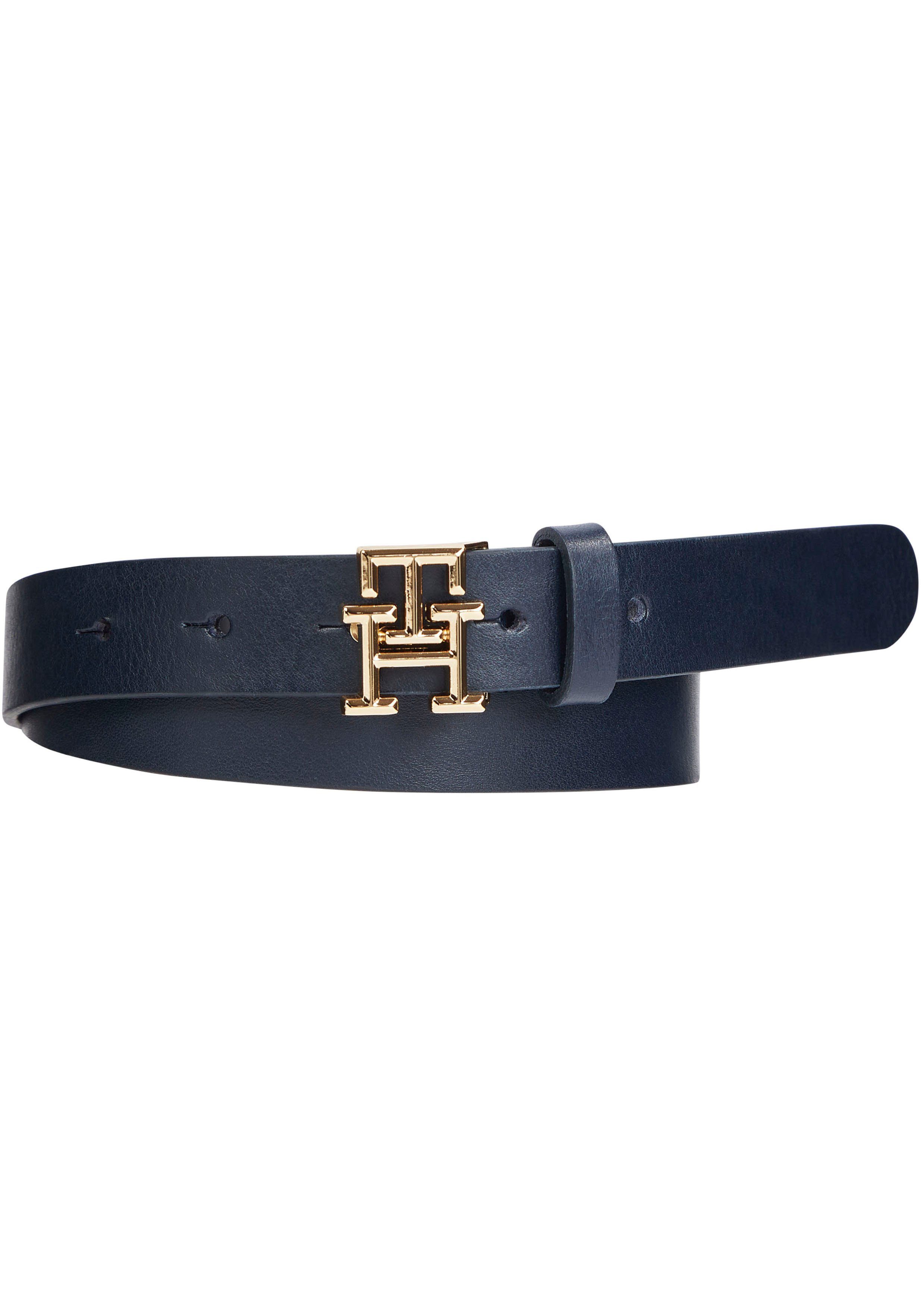Tommy Hilfiger Ledergürtel TH LOGO 2,5 cm breit mit Monogramm-Schließe