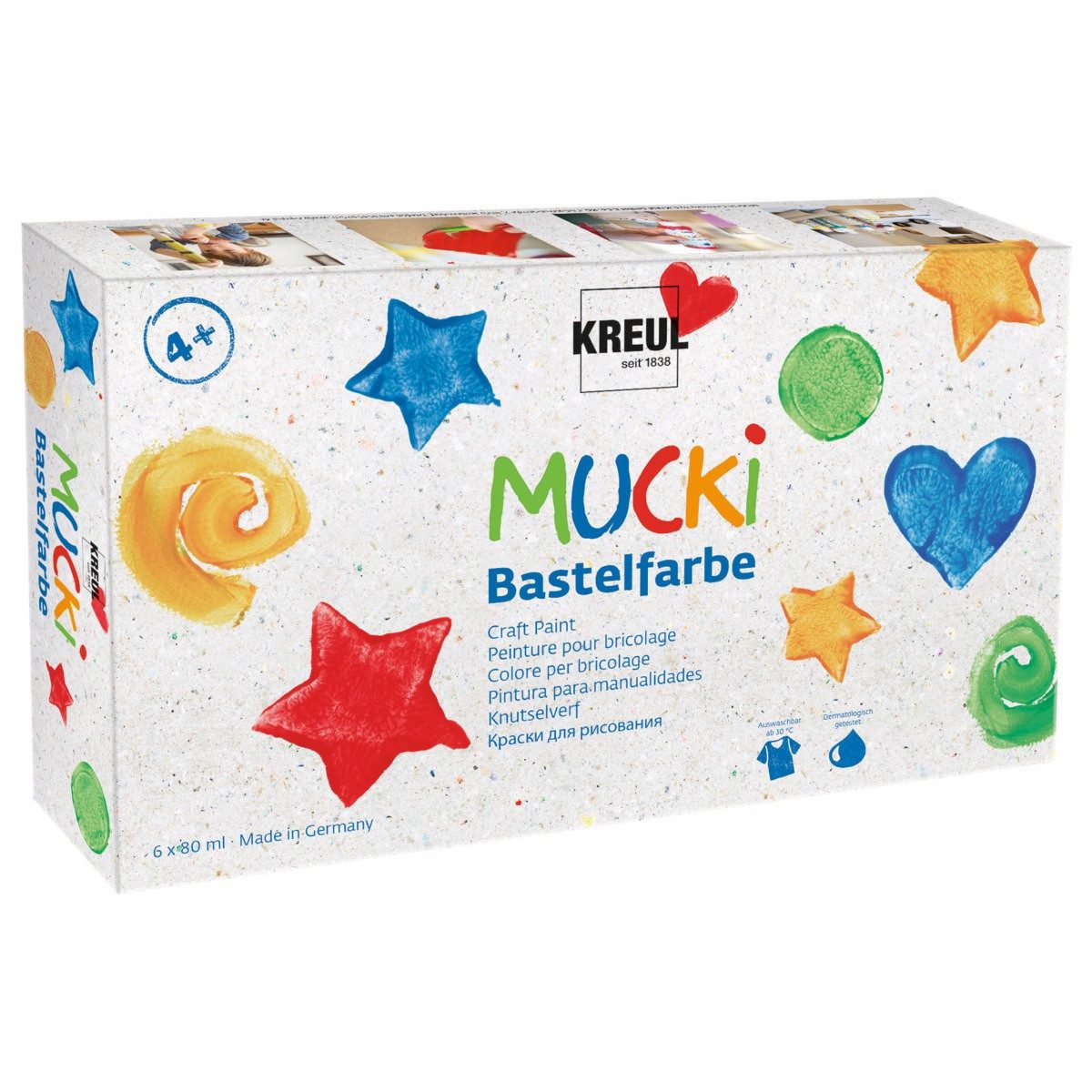 C. KREUL Bastelfarbe MUCKI Bastelfarbe 6er Set 80ml