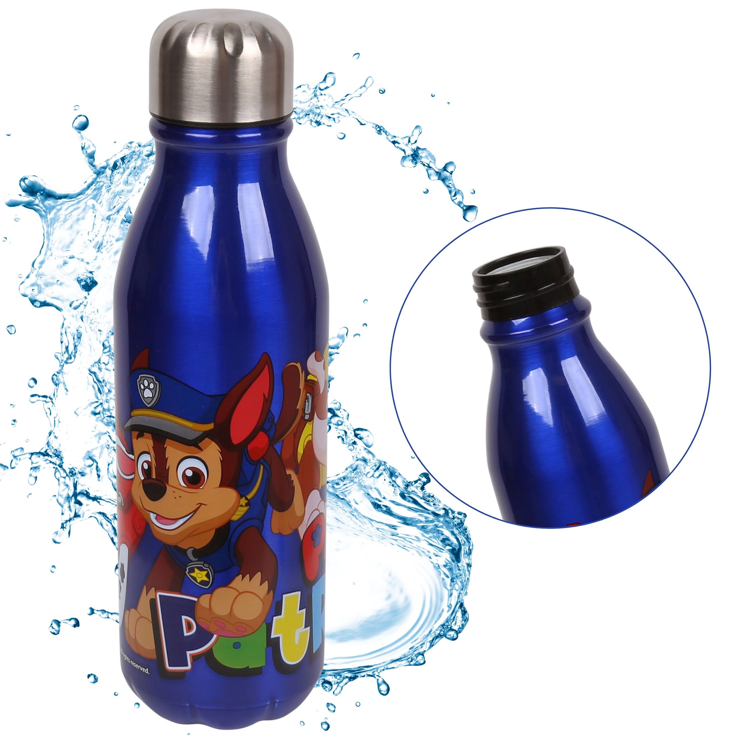 Sarcia.eu Trinkflasche Paw Patrol marineblaue Aluminium Trinkflasche 600ml