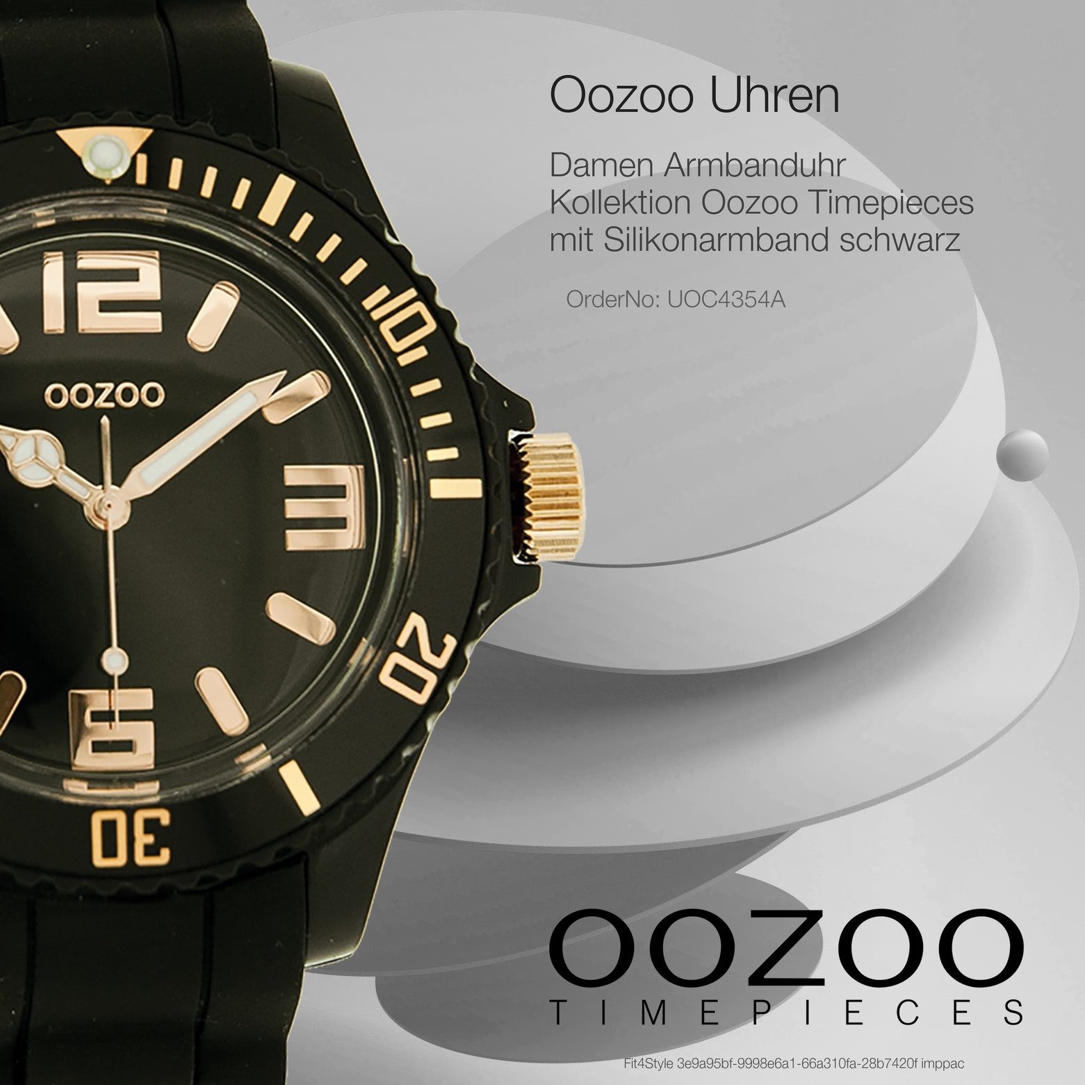 OOZOO Quarzuhr Oozoo Damen Armbanduhr blau Analog, (Analoguhr), Damenuhr rund, groß (ca. 43mm) Silikonarmband, Fashion-Style