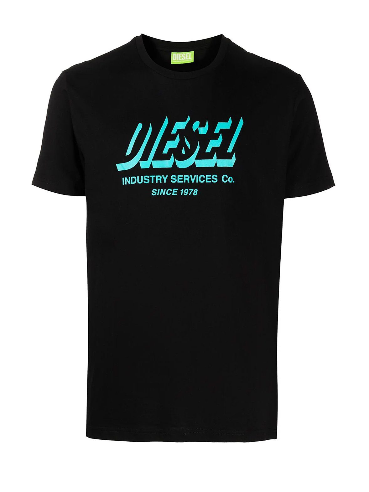Diesel Rundhalsshirt Rundhals Logo Print Slim Fit Shirt - T-DIEGOS-A5 Schwa günstig online kaufen