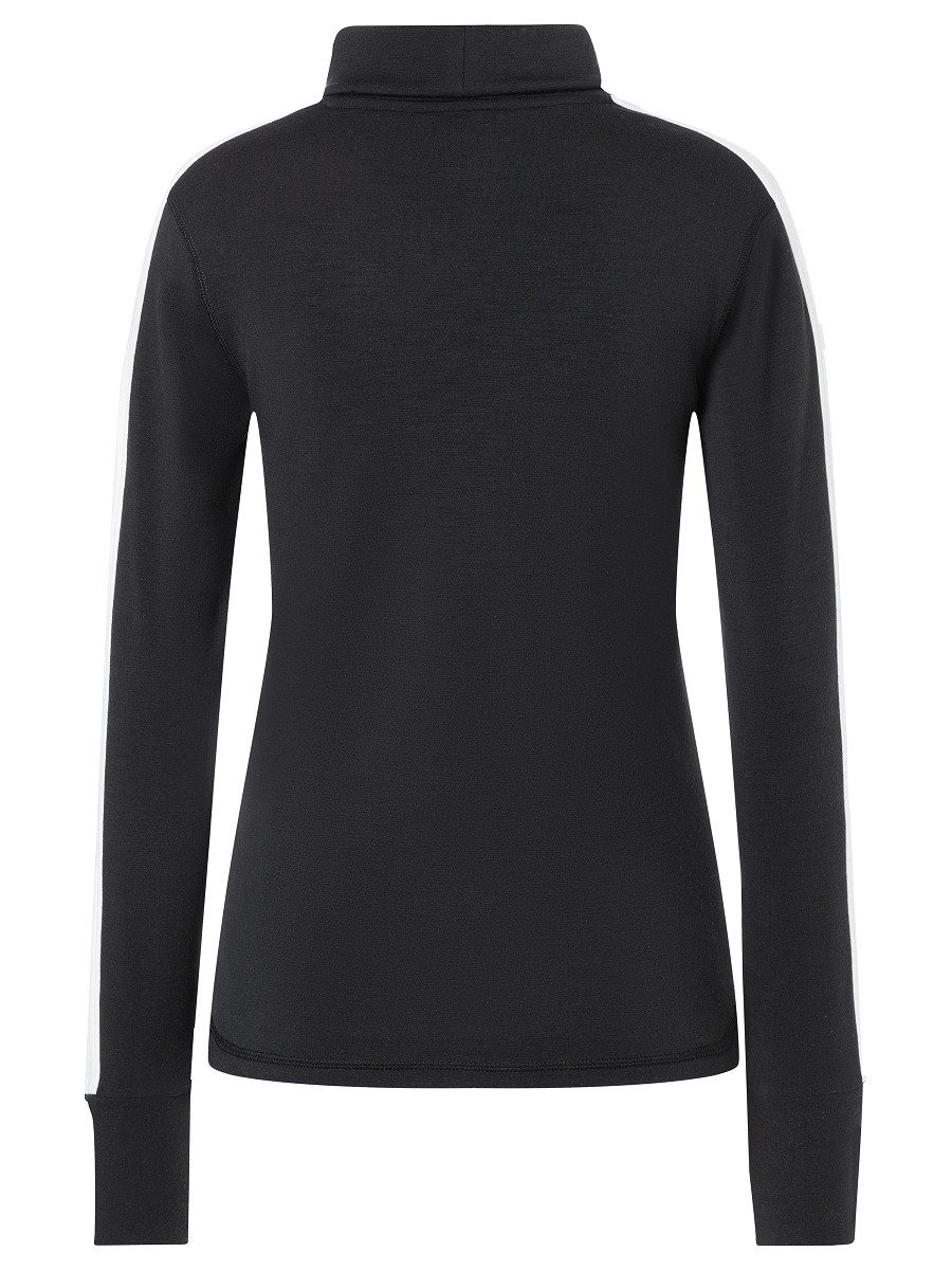 SUPER.NATURAL Rollkragenpullover für Damen, Merino W BUNNY ROLL NECK Rollkragen mit Ski-Motiv, atmungsaktiv