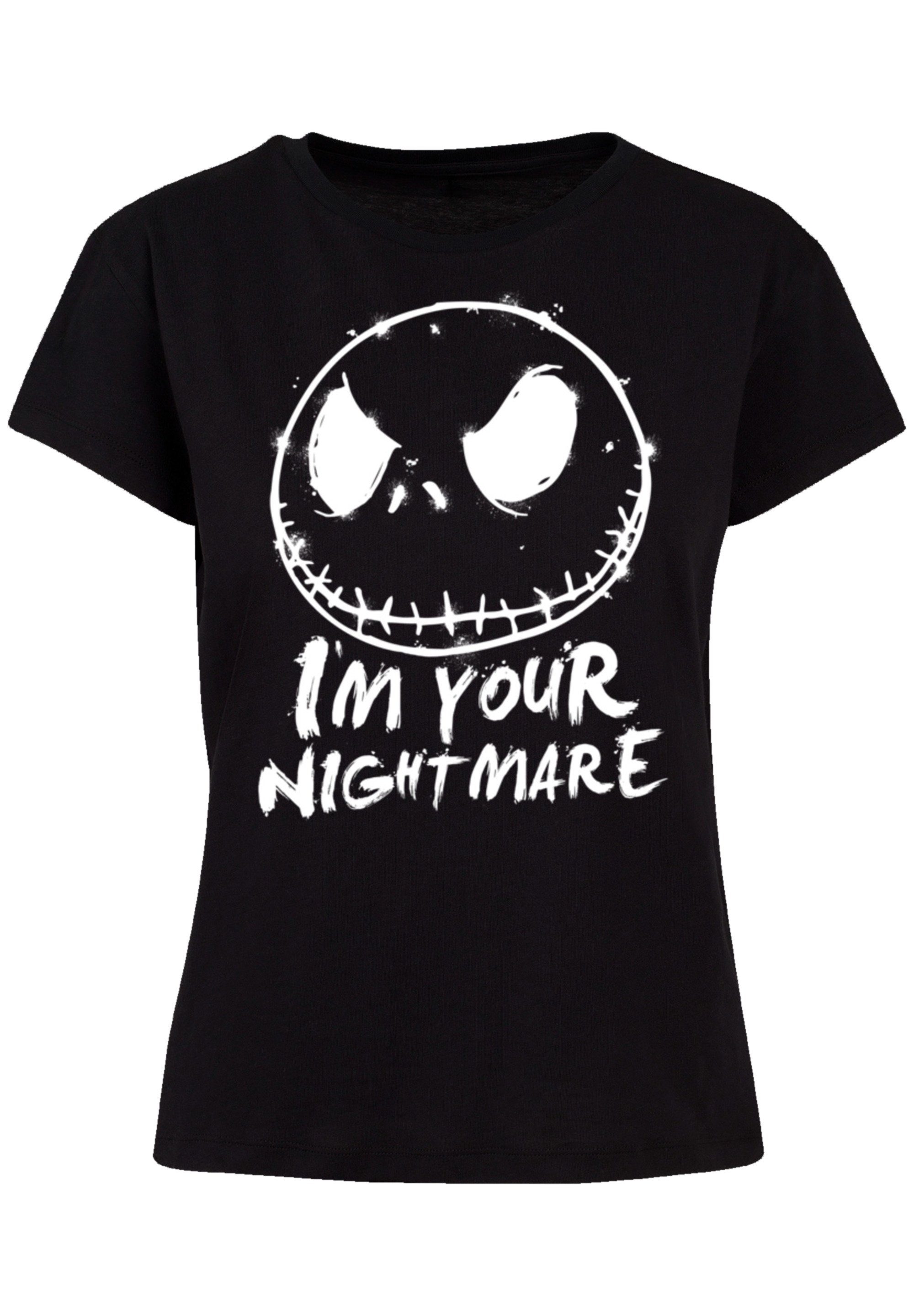 Nightmare Splatter Christmas Verarbeitung T-Shirt Qualität, F4NT4STIC Premium Passform Before und Disney Perfekte hochwertige