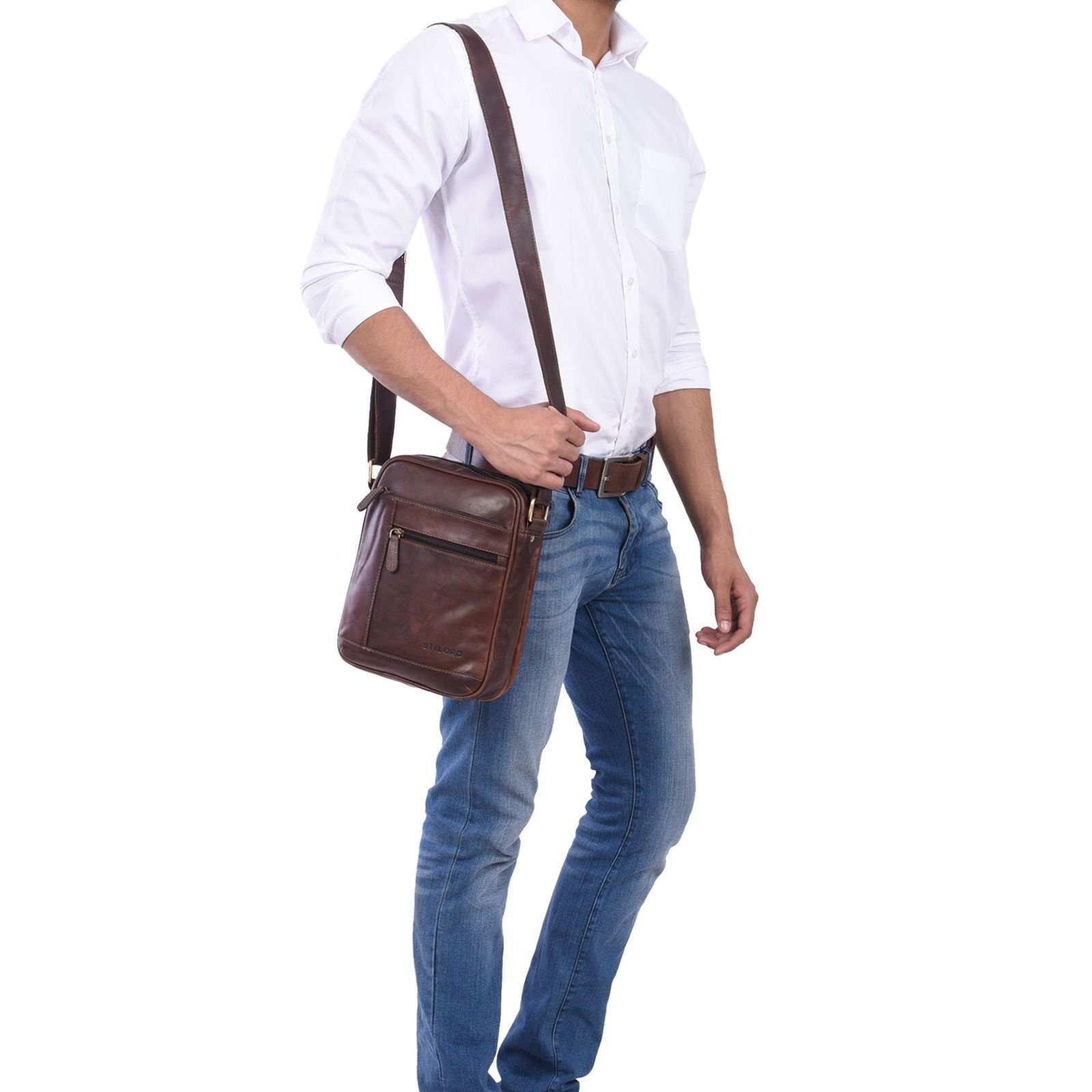 STILORD Schultertasche "Diego" Vintage Herrentasche Leder günstig online kaufen