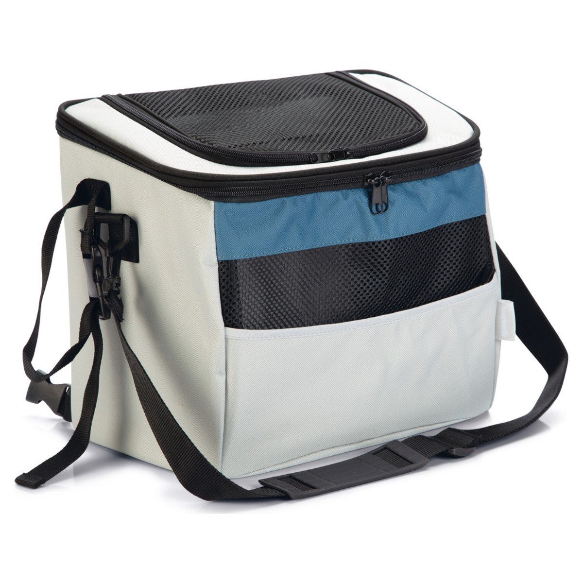 Beeztees Tierfahrradkorb Fahrradtasche Xoex grau-blau günstig online kaufen