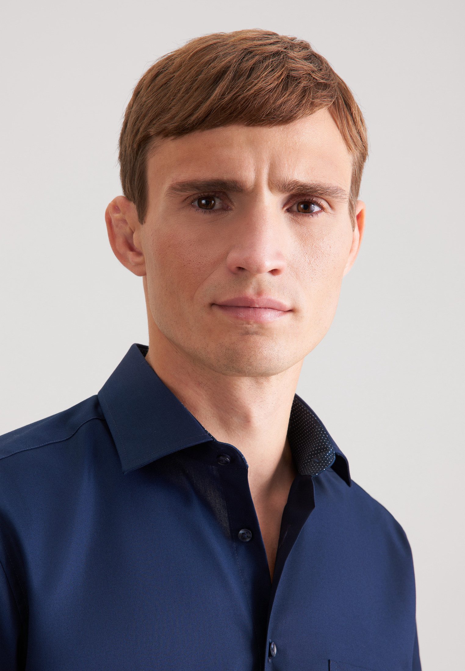 seidensticker Businesshemd Schwarze Rose Regular 1/1 Kentkragen Uni