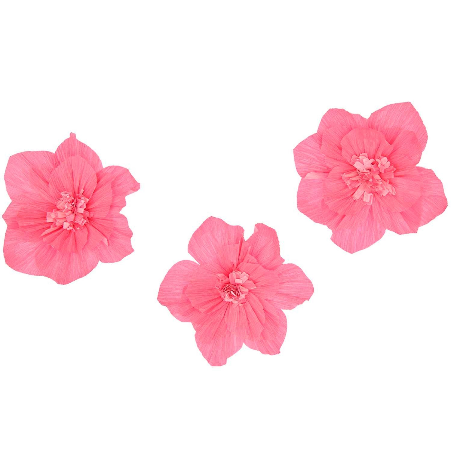 Rico Design Papierdekoration Krepppapier-Blüten, 3 Stück