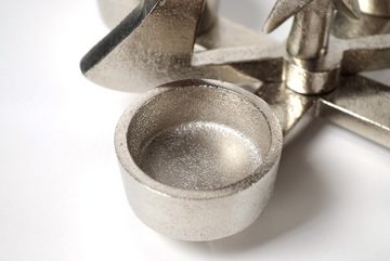 Kobolo Kerzenhalter Teelichthalter -Weihnachtsbaum- Metall - silber (1 Stück)