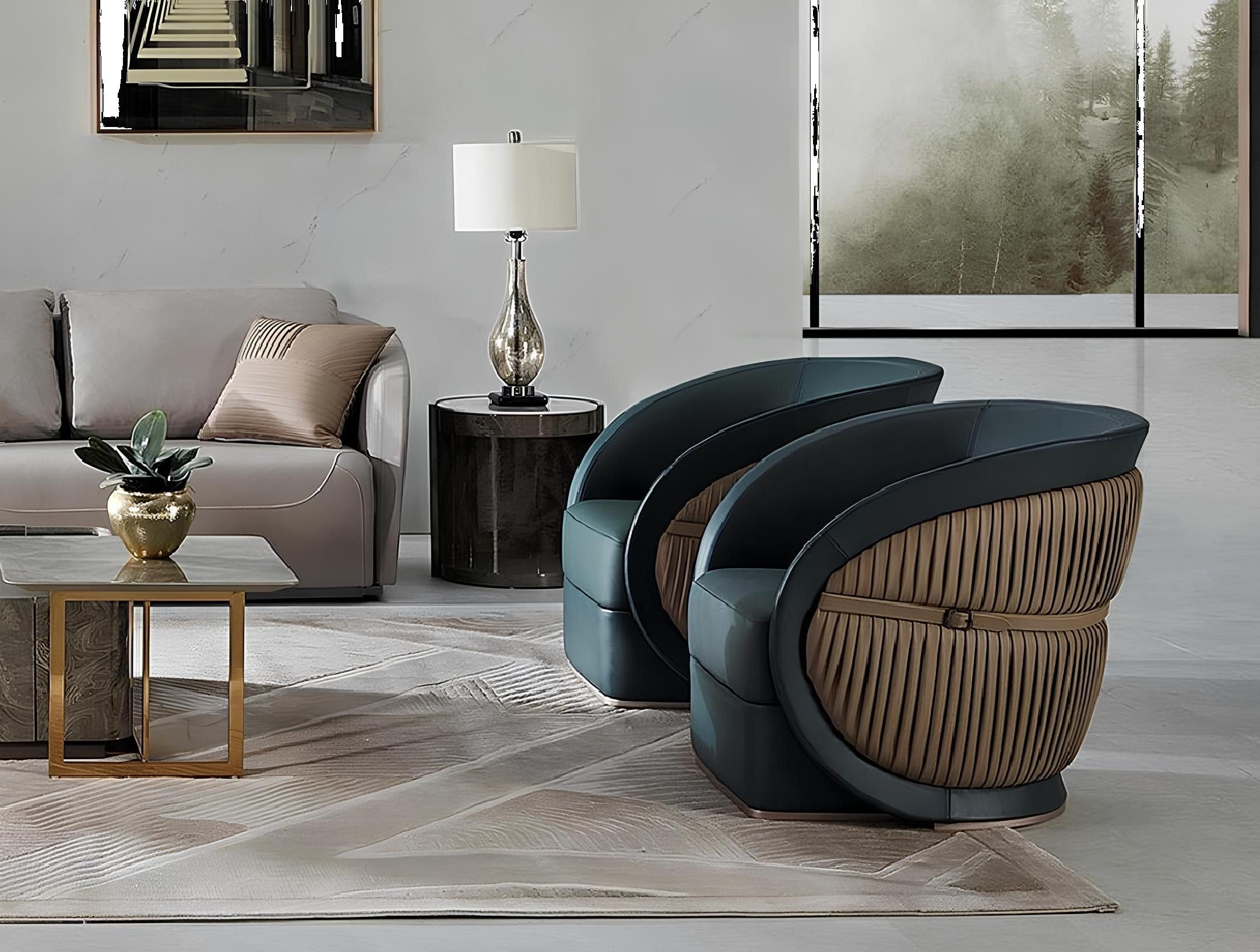 Xlmoebel Sessel Club Lounge Sessel mit modernem Design und ergonomischer Form (Sessel), Hergestellt in Europa