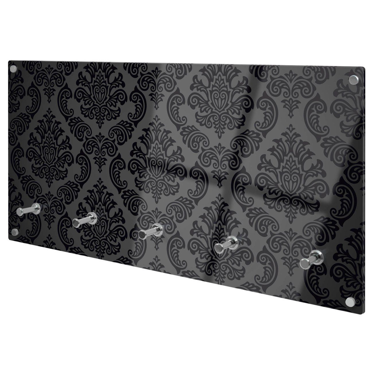 banjado Garderobenleiste Glas Black Deluxe (Wandgarderobe, günstig online kaufen