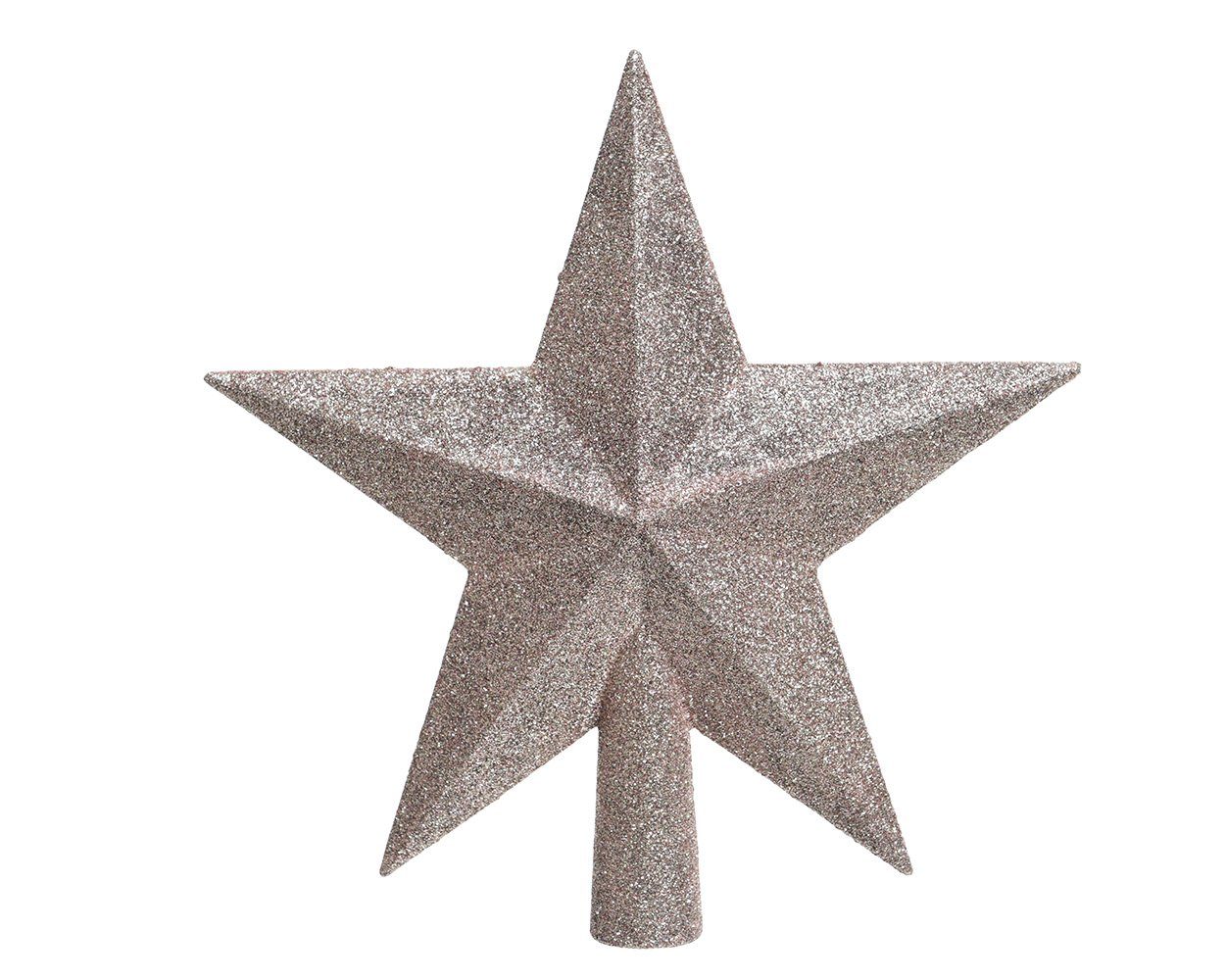 Kaemingk Christbaumspitze, Christbaumspitze Stern mit Glitzer 19cm Kunststoff, rosa