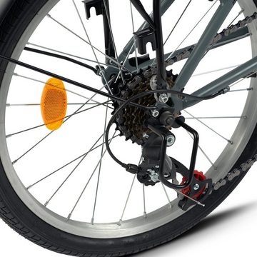 i@home Mountainbike 7 Gang Shimano Tourney Schaltwerk, faltbar V-Bremse Fahrrad