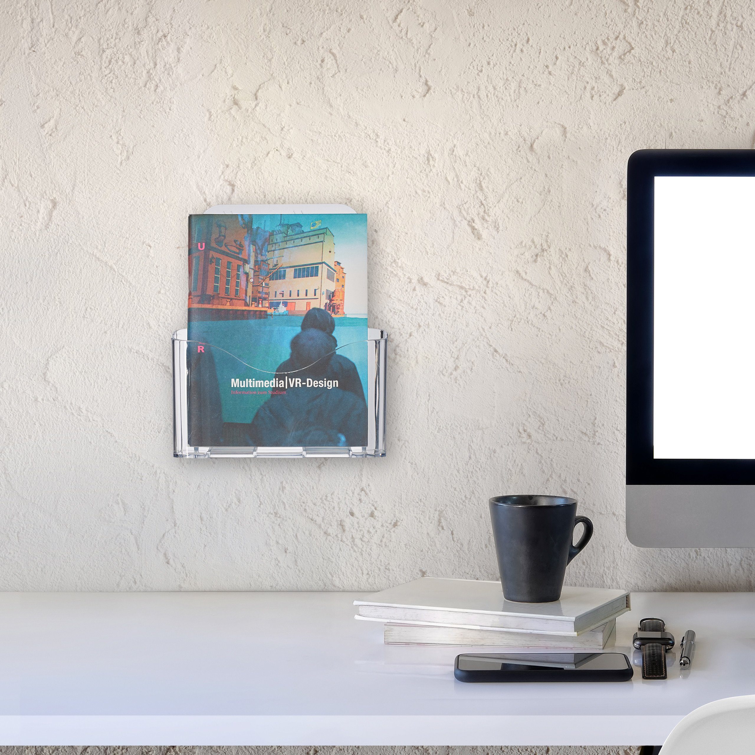 relaxdays Zeitungsständer Flyer Aufsteller DIN A5 günstig online kaufen