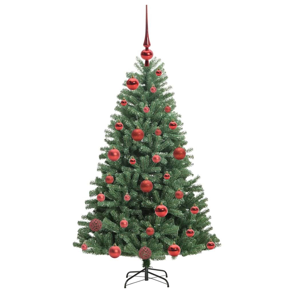 vidaXL LED Baum Künstlicher klappbarer Weihnachtsbaum mit 150 LEDs Grün 120 cm