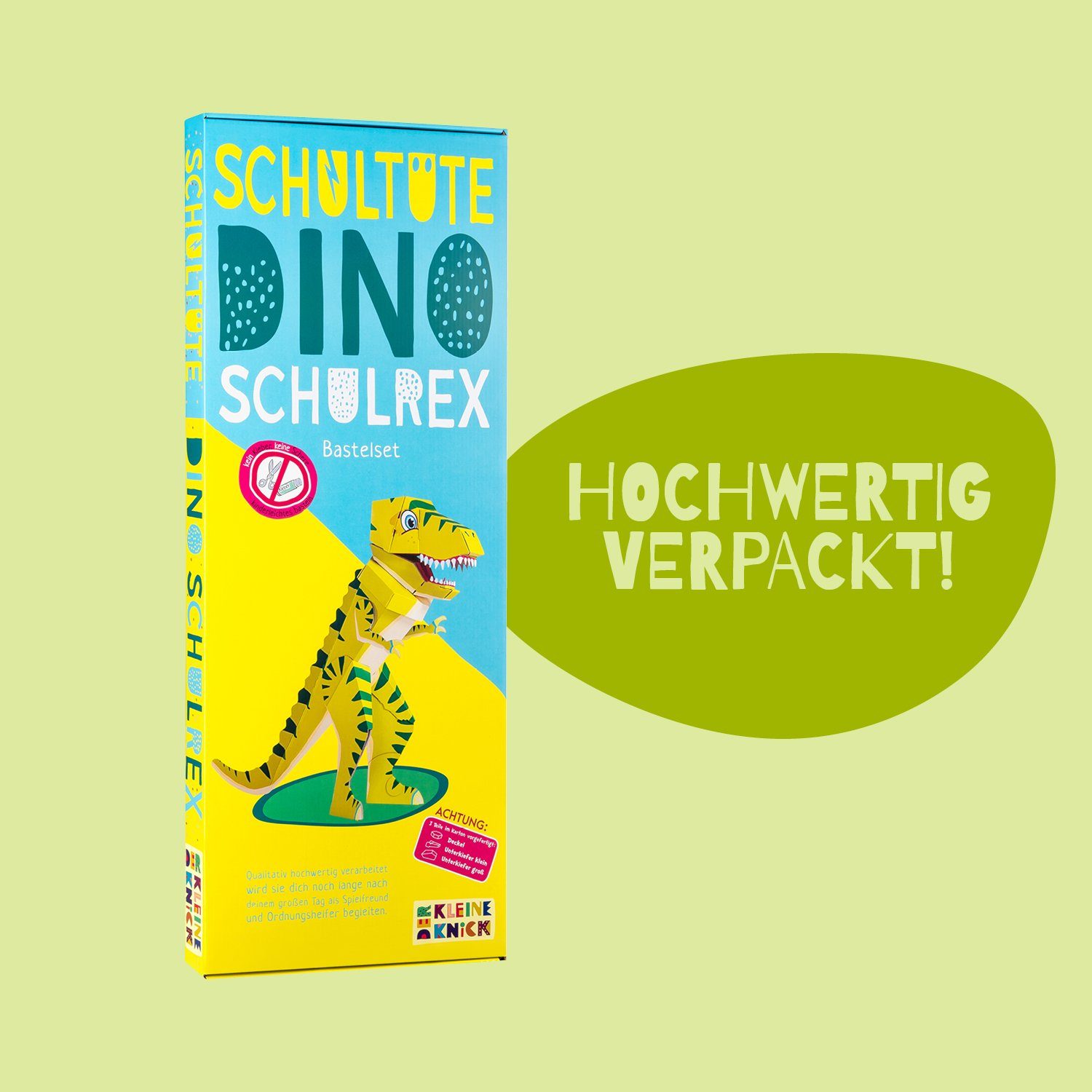 Knick Schulrex, roter Schultüte von Dino basteln, Der steht Schultüte & zum selber Drache kleine selbst