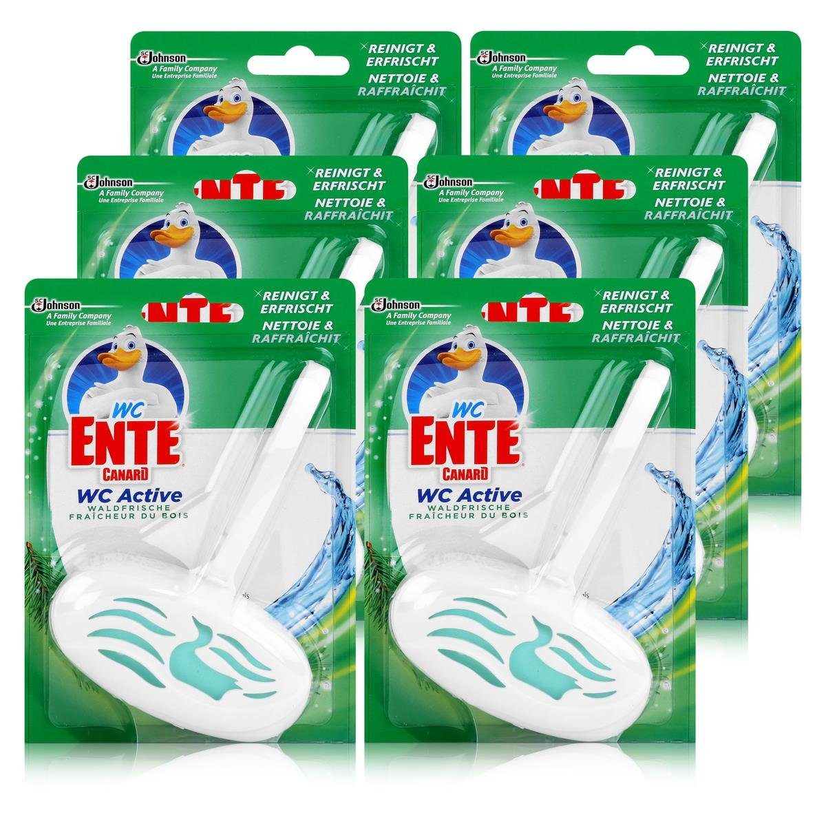 WC Ente WC Active Einhänger Waldfrische 40g WC-Frische (6er Pack) WC-Reiniger