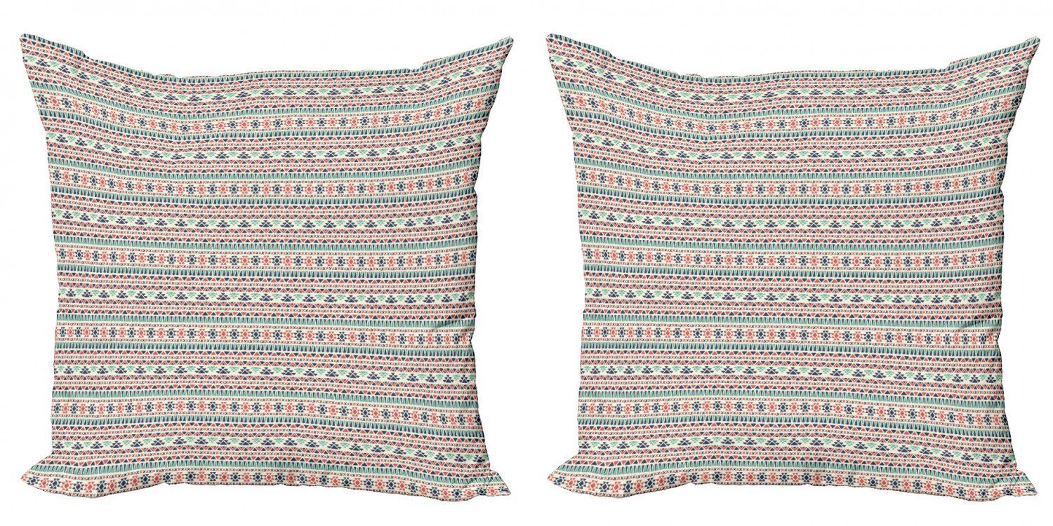 Kissenbezüge Modern Accent Doppelseitiger Digitaldruck, Abakuhaus (2 Stück), aztekisch Kultur geometrisches Muster