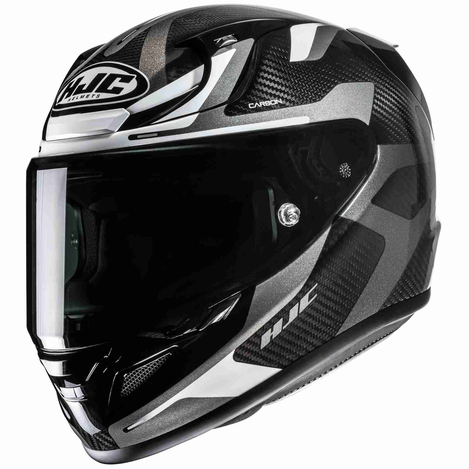 HJC Motorradhelm HJC RPHA 12 Carbon Xentra MC5 Integralhelm Schwarz / Weiß / Grau L (1er Set)